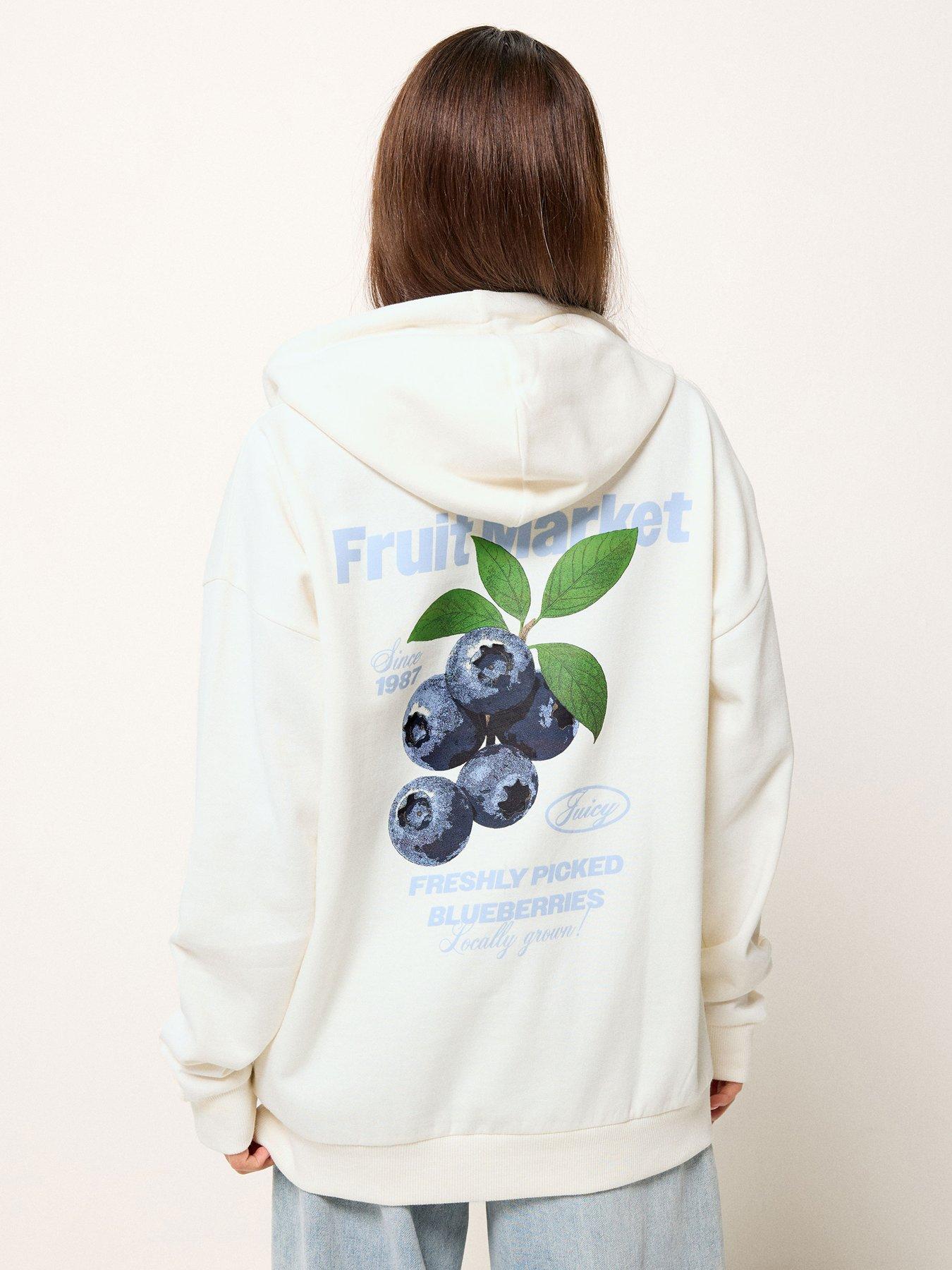 Image 2 of 4 of PixieGirl Petite Blueberry Oversized Hoodie
