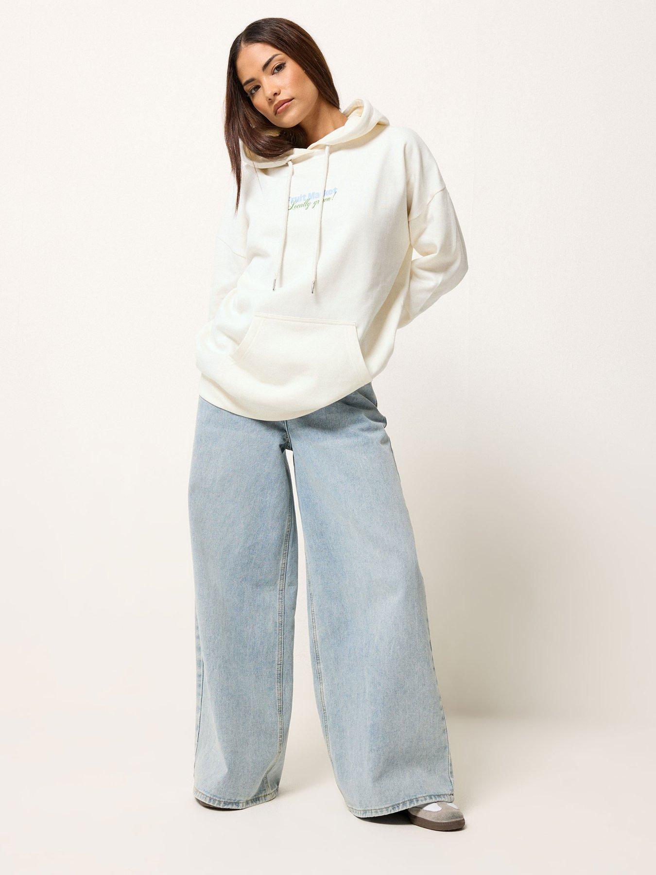 Image 3 of 4 of PixieGirl Petite Blueberry Oversized Hoodie