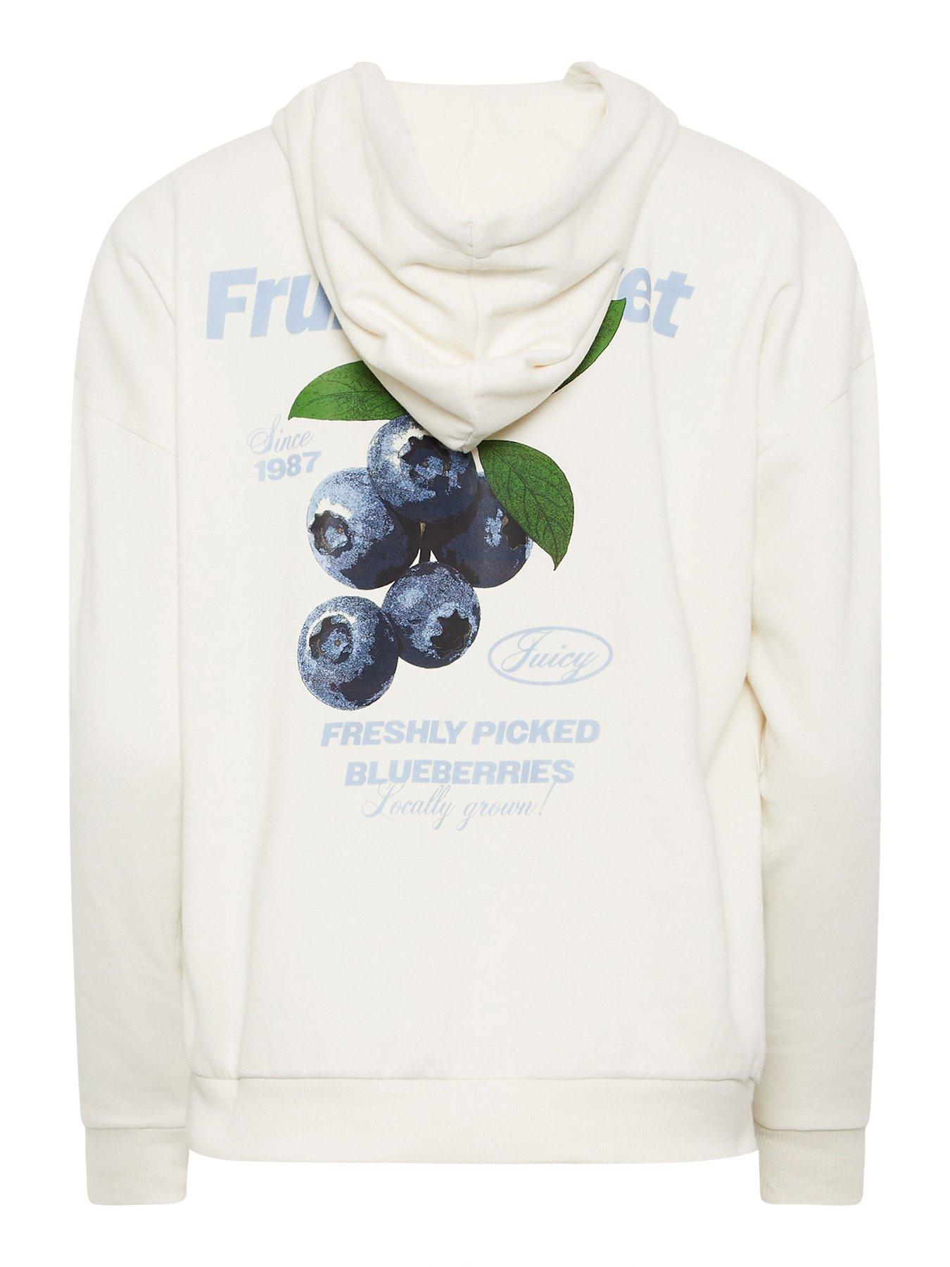 Image 4 of 4 of PixieGirl Petite Blueberry Oversized Hoodie