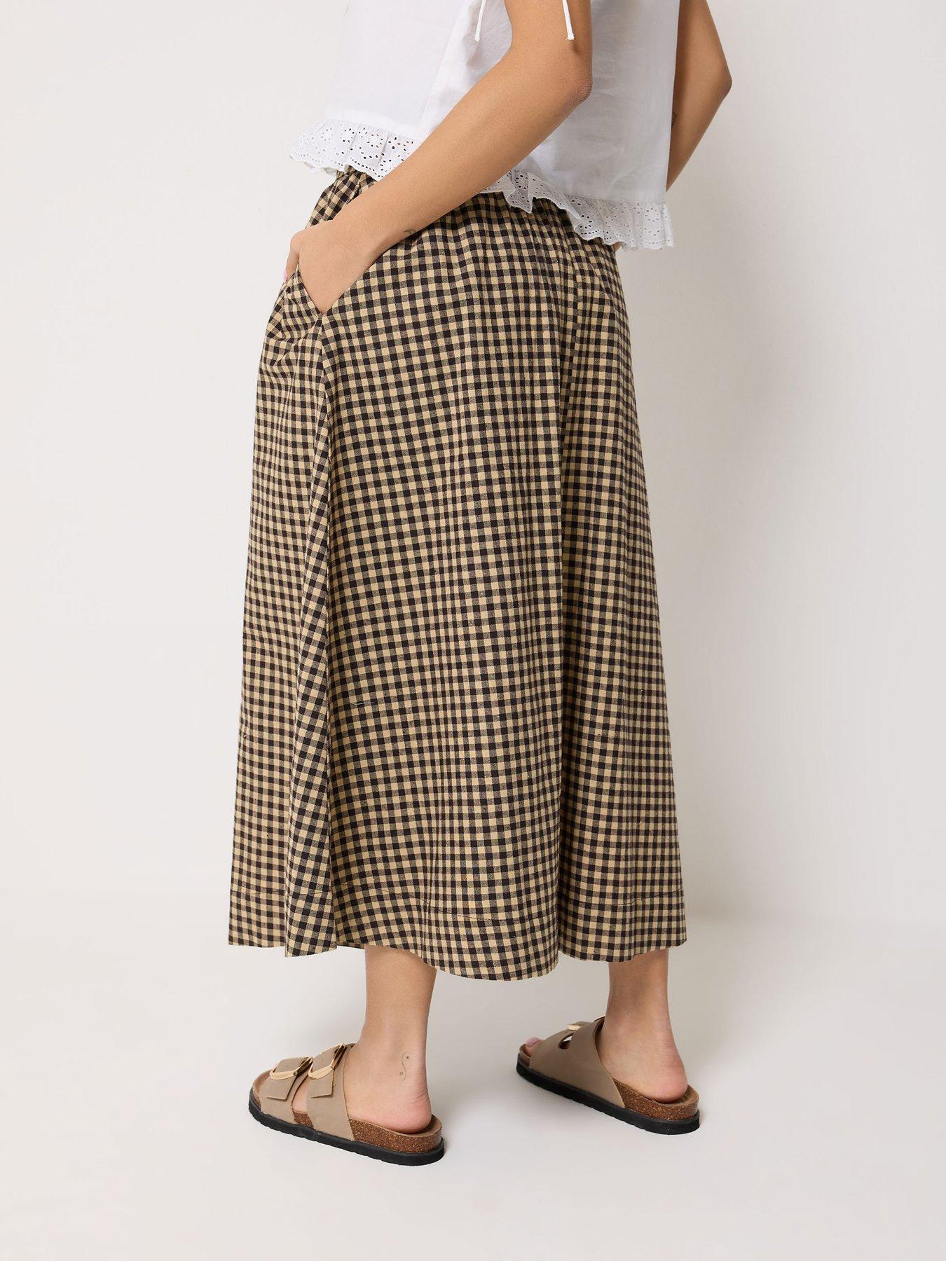 Image 2 of 5 of PixieGirl Petite Gingham Shirred Skirt