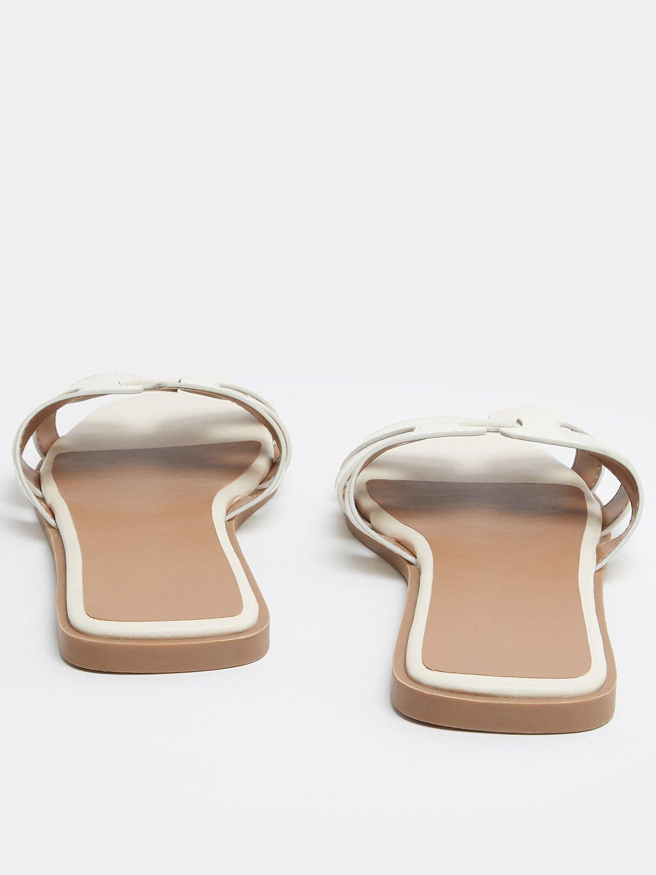  image of yours-extra-wide-fit-cut-out-mule-sandal-white