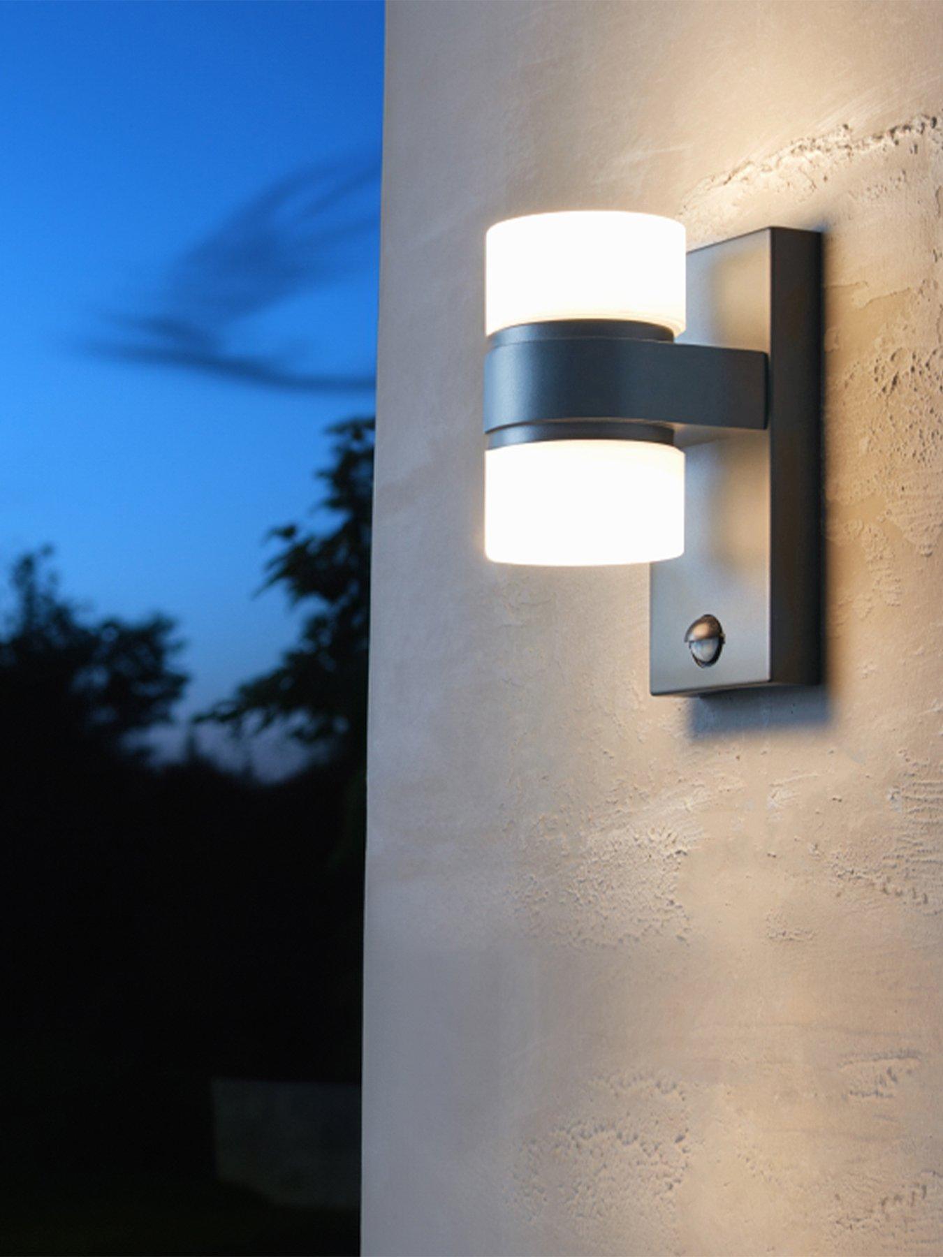 Image 1 of 5 of Eglo Atollari 2-Light Modern Exterior Wall Light With Sensor