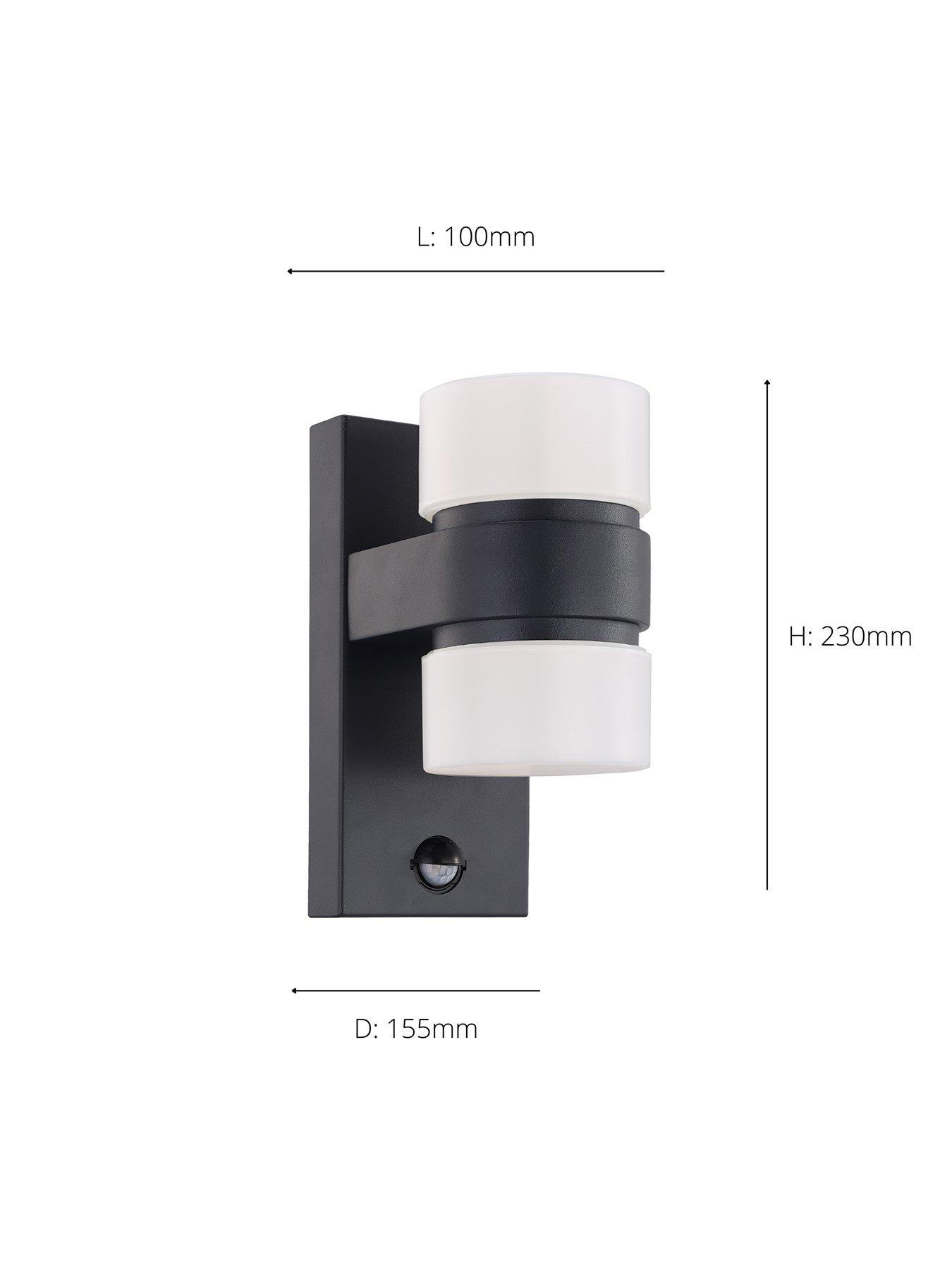 Image 4 of 5 of Eglo Atollari 2-Light Modern Exterior Wall Light With Sensor
