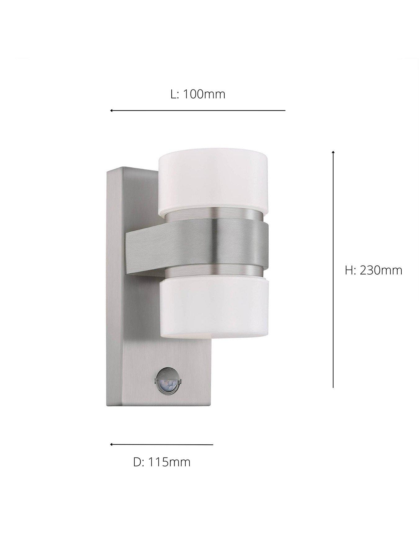 Image 4 of 5 of Eglo Atollari LED 2-Light Silver Exterior Wall Light