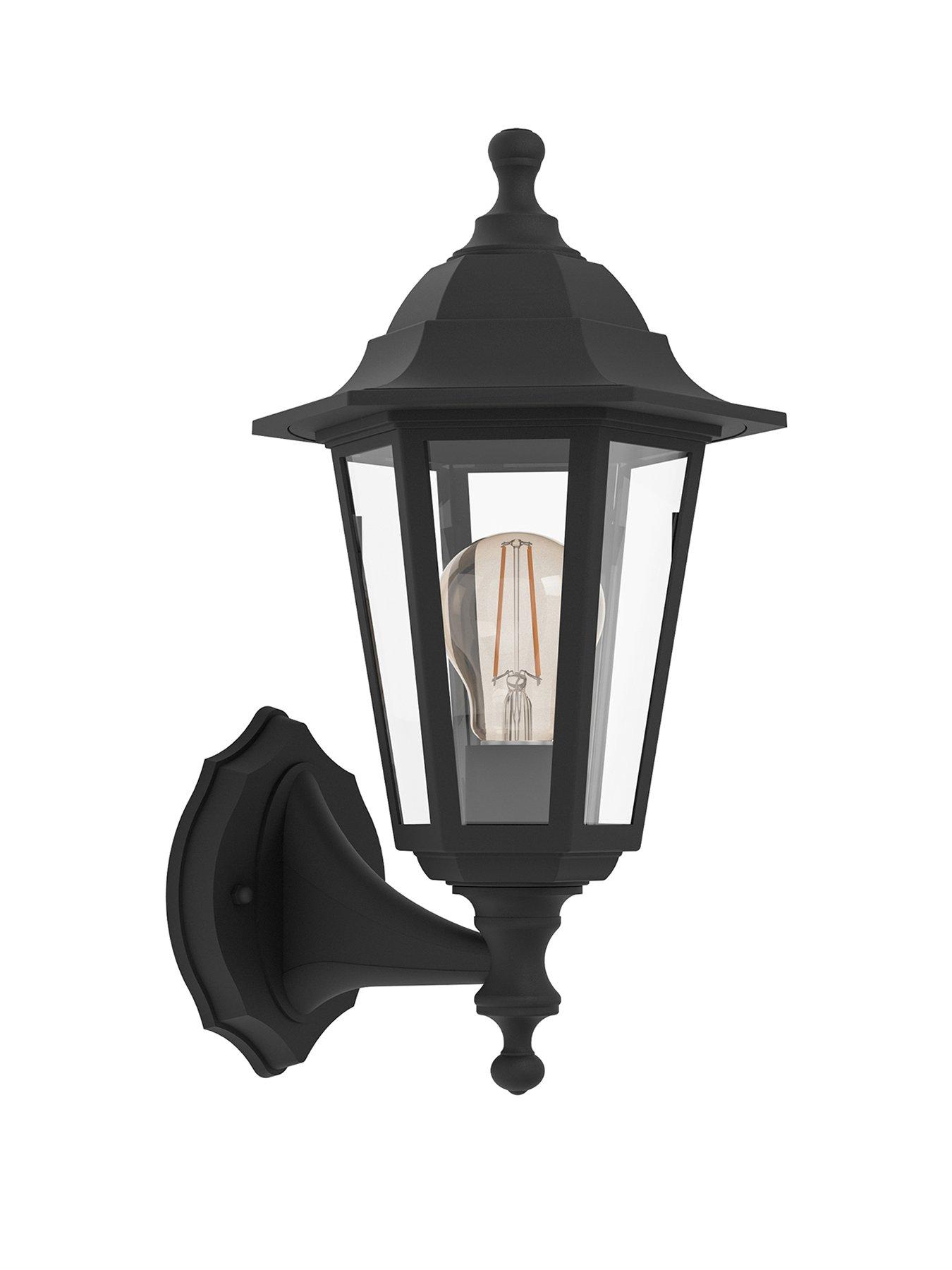  image of eglo-olgiata-e-plastic-classic-outdoor-wall-light-black