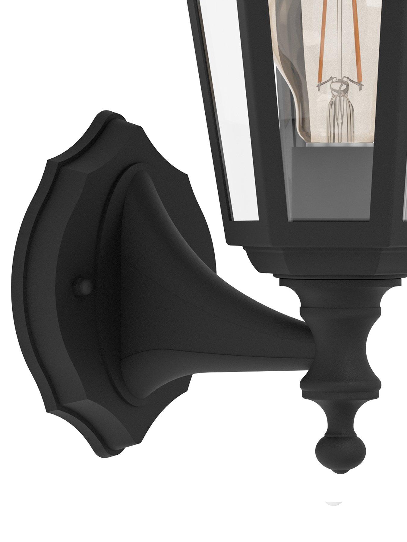  image of eglo-olgiata-e-plastic-classic-outdoor-wall-light-black