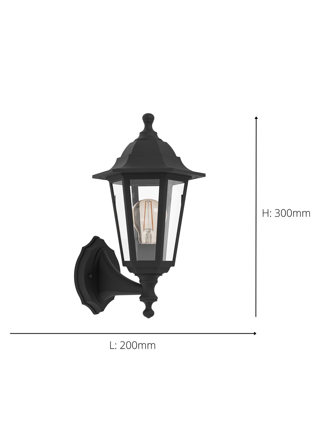  image of eglo-olgiata-e-plastic-classic-outdoor-wall-light-black
