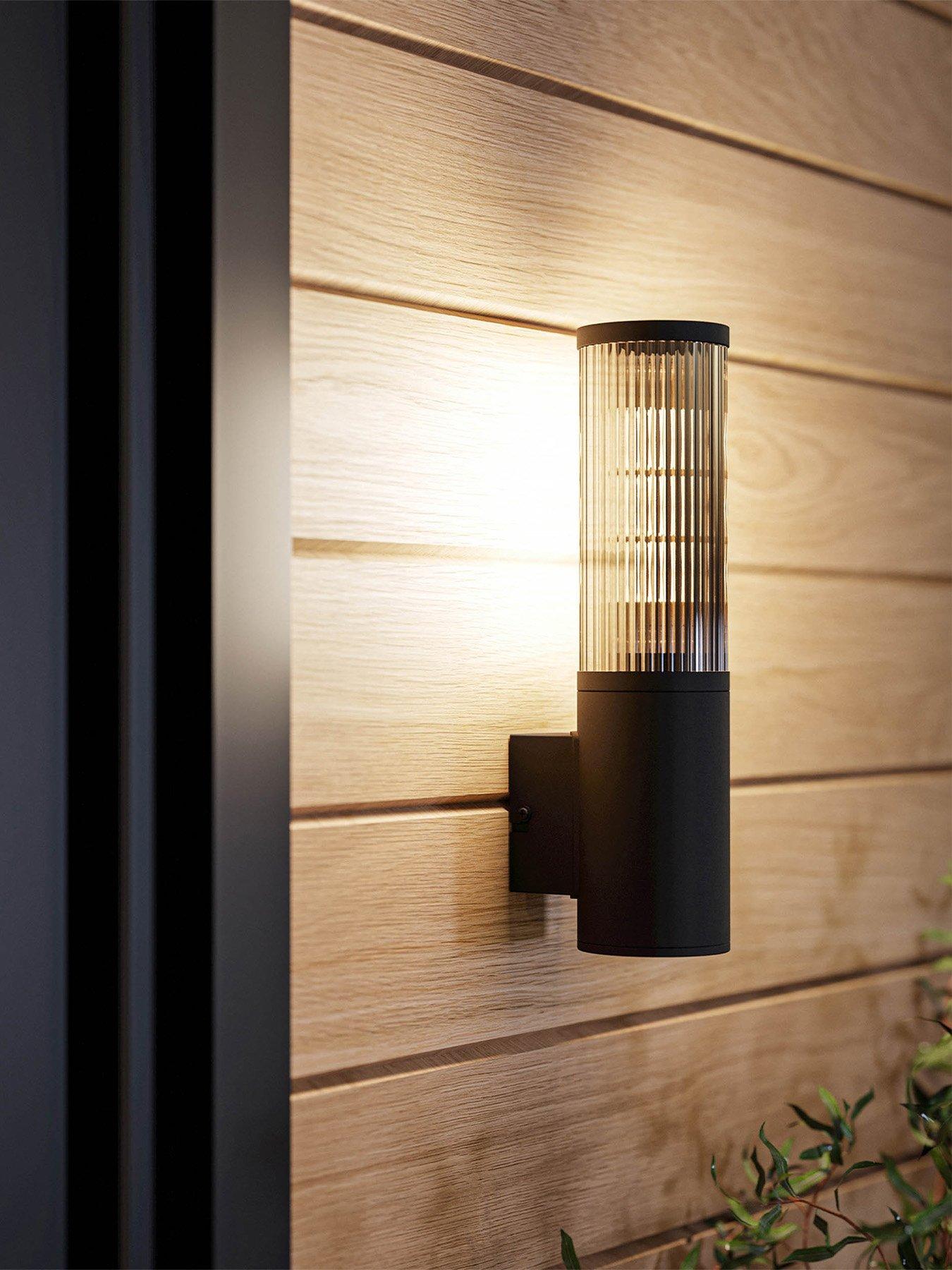 Image 1 of 4 of Eglo Salle Sleek Outdoor Wall Light Black