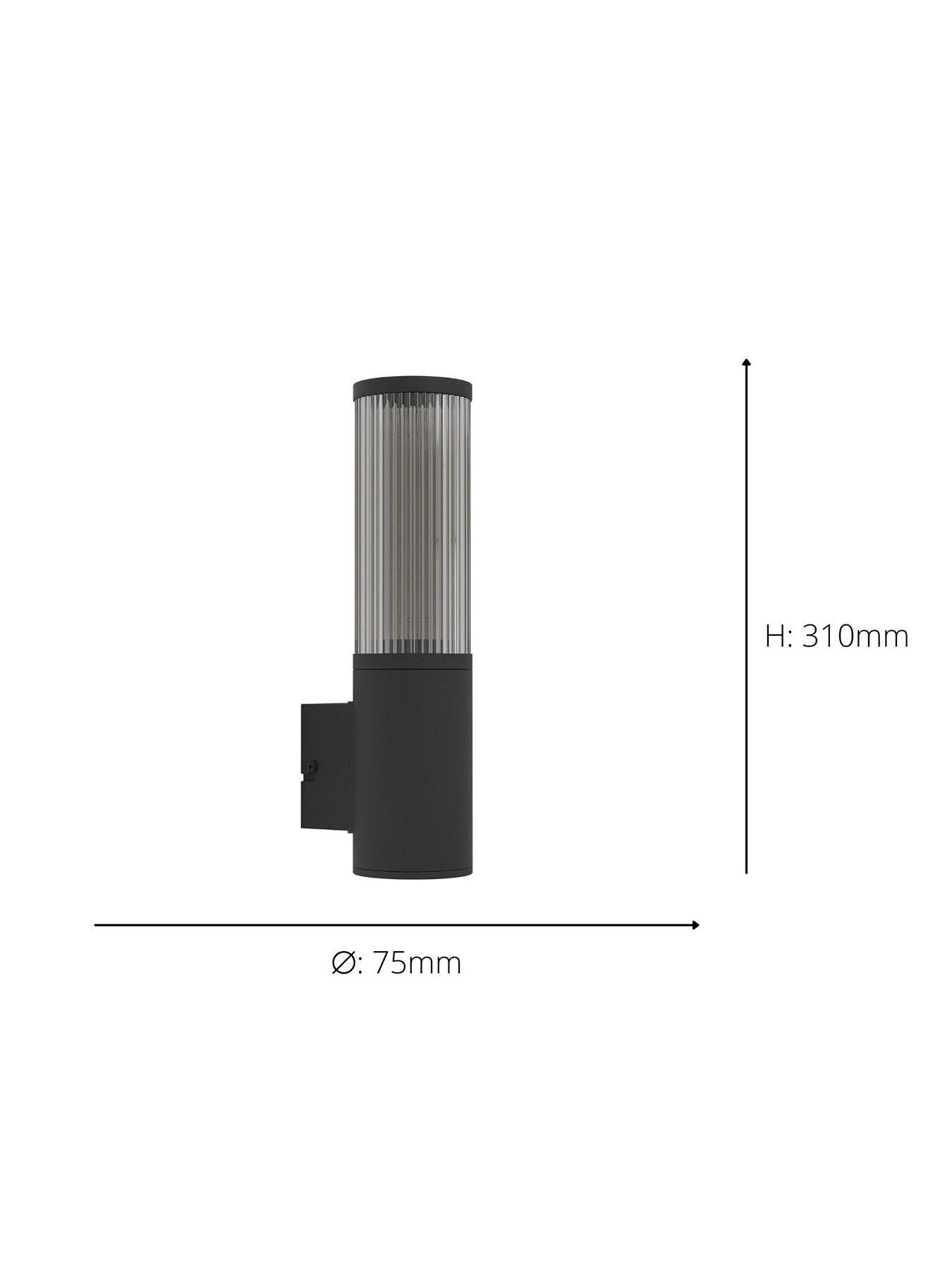 Image 4 of 4 of Eglo Salle Sleek Outdoor Wall Light Black