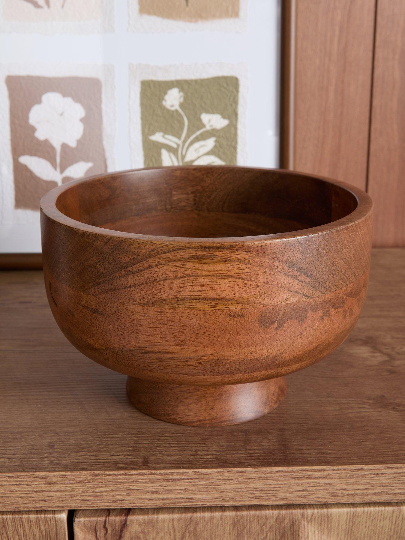 The Very Collection Wooden Pedestal Bowl