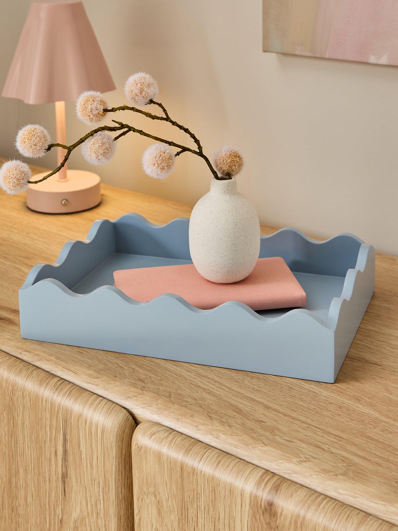 The Very Collection Wavy Edge Tray - Blue