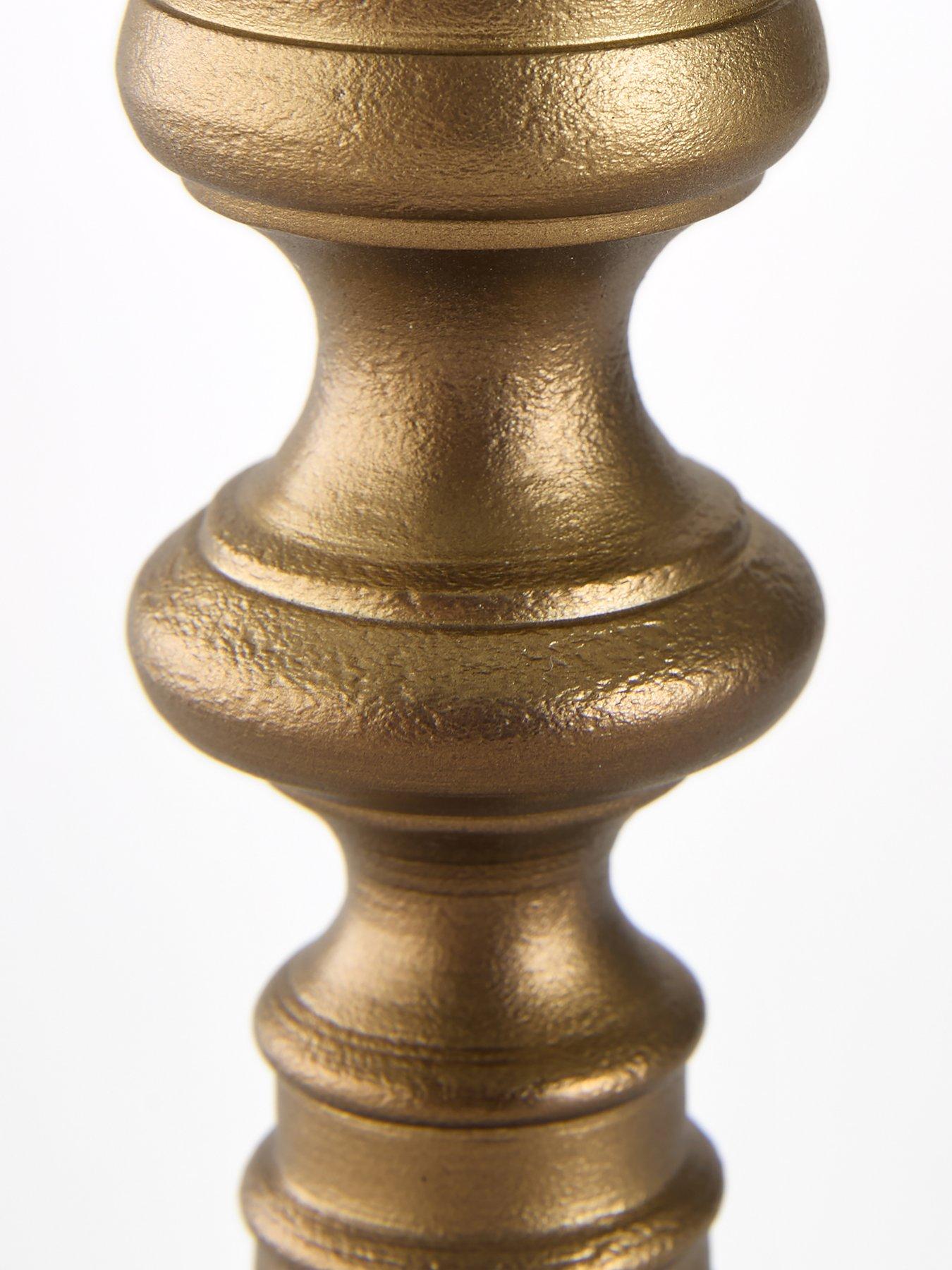 Image 5 of 8 of The Very Collection Set Of 2 Antique Brass Candlestick Holders