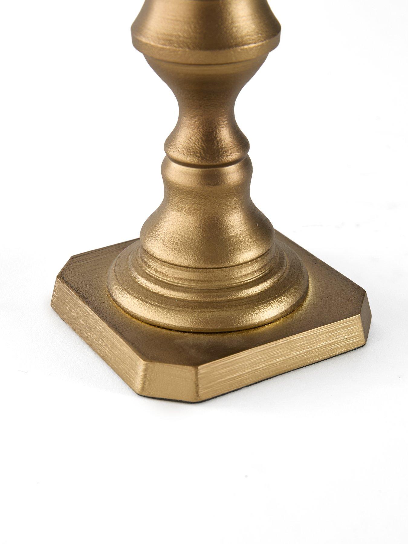 Image 7 of 8 of The Very Collection Set Of 2 Antique Brass Candlestick Holders