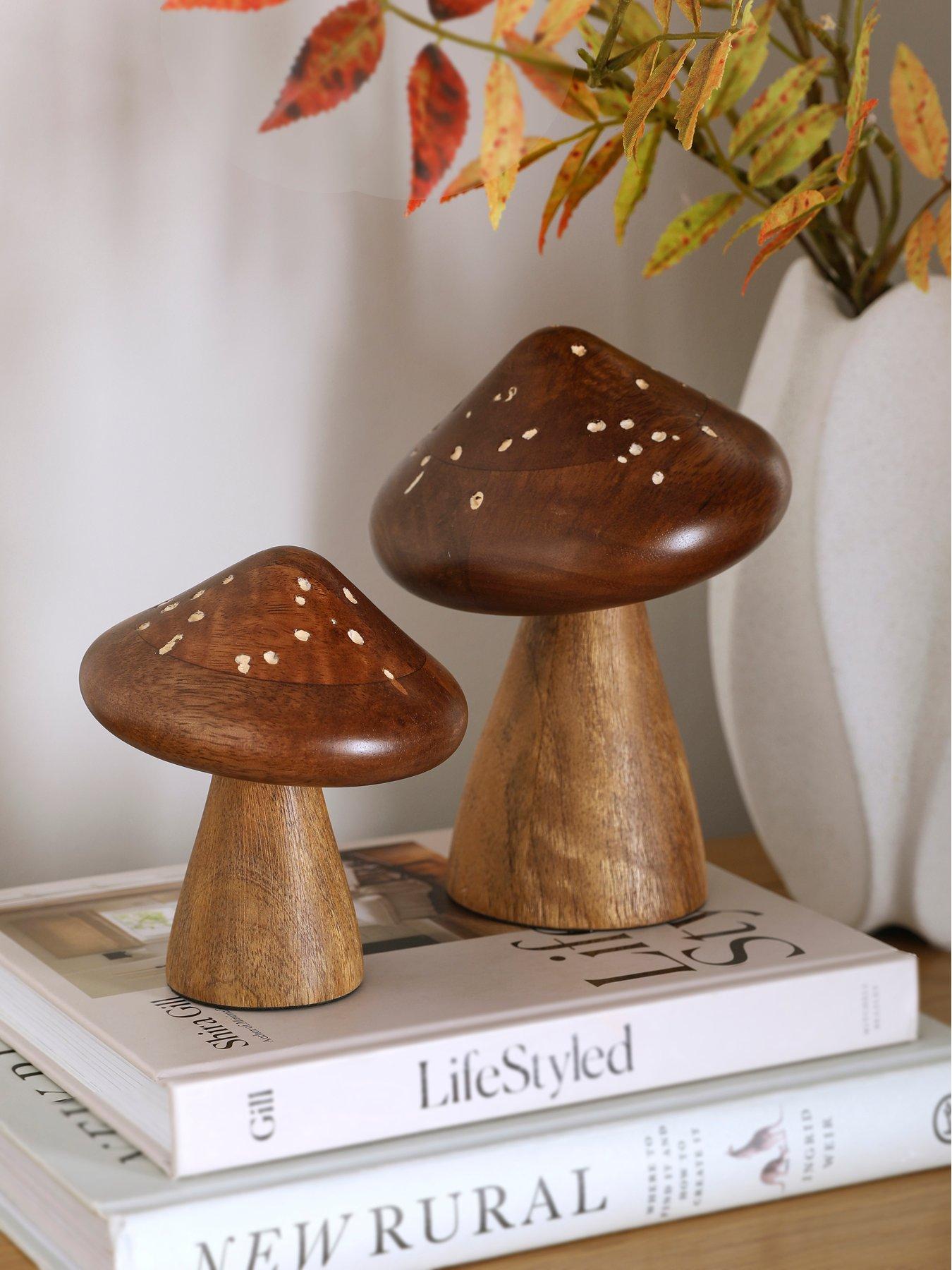 Image 1 of 7 of The Very Collection Set Of 2 Wooden Toadstools