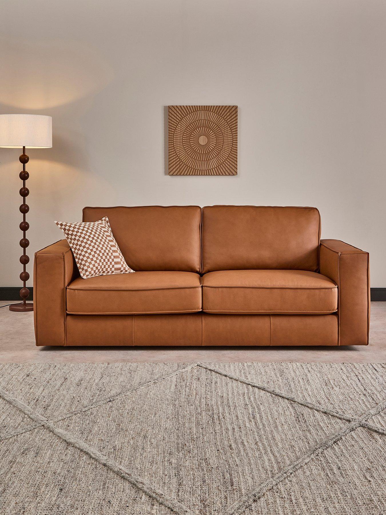 The Very Collection Atalia 3 Seater Leather Sofa
