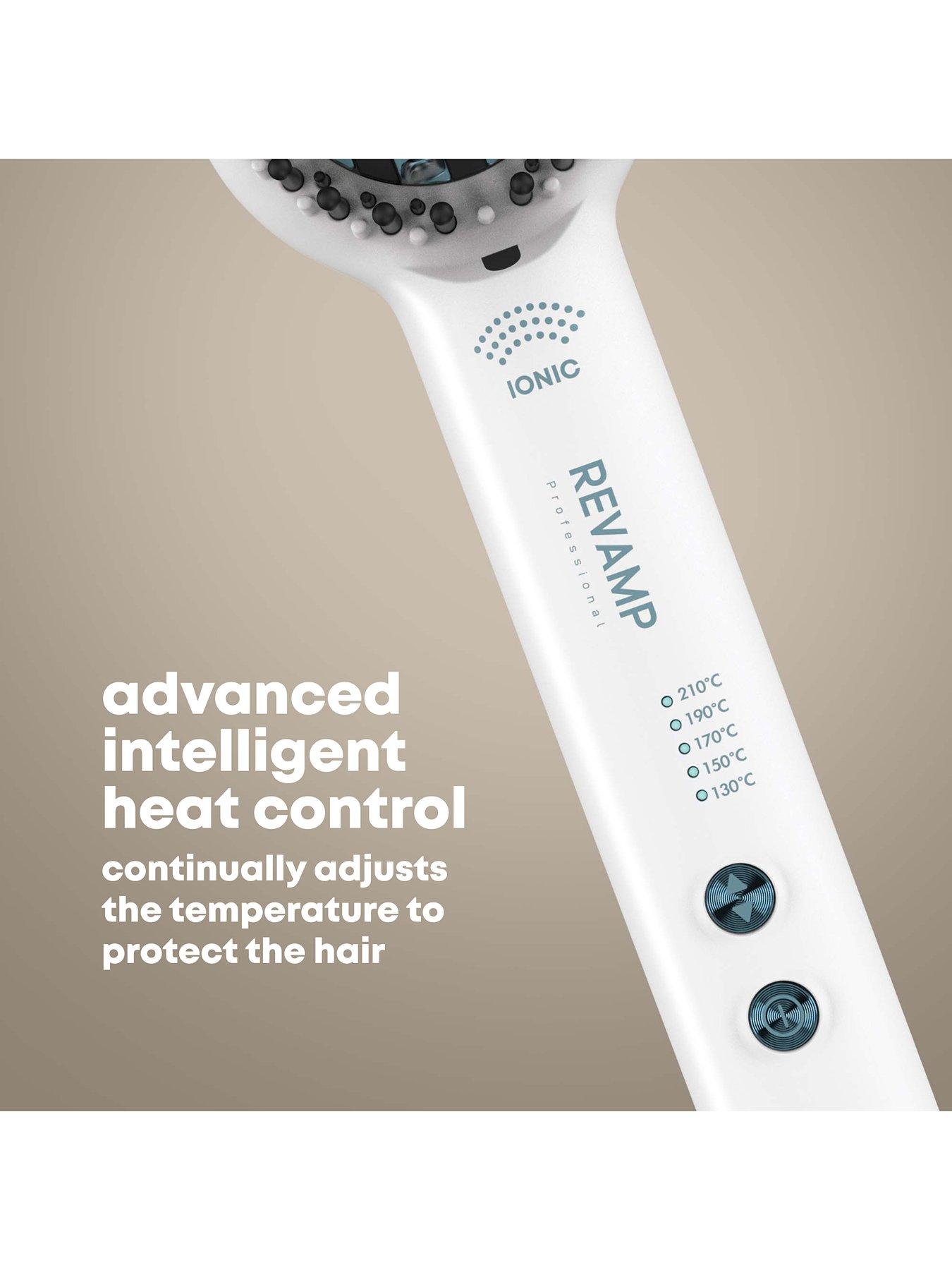  image of revamp-deepform-ceramic-straightening-hot-brush-white