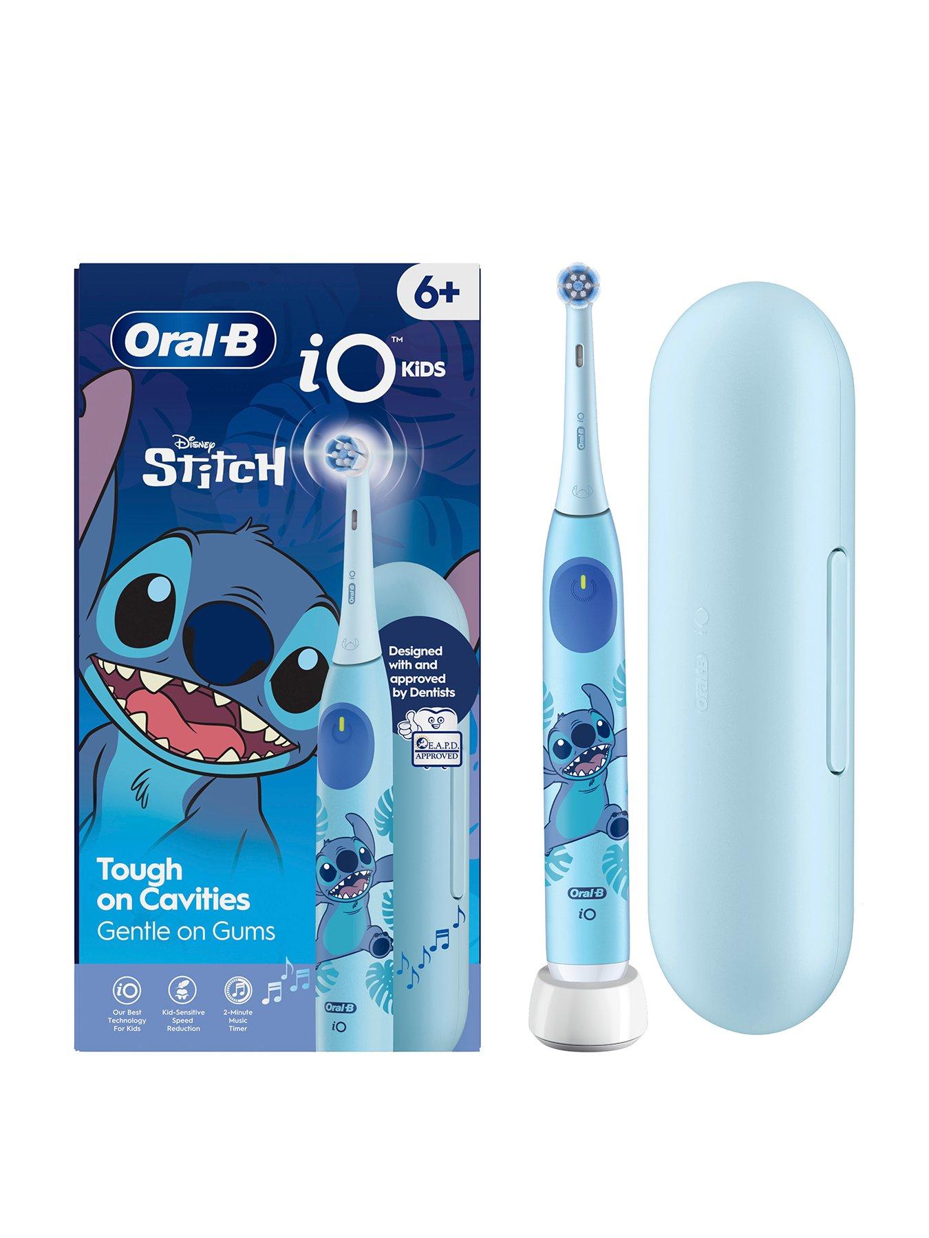 Oral-B iO Kids Disney Stitch Electric Toothbrush, 1 Toothbrush Head, 1 Travel Case