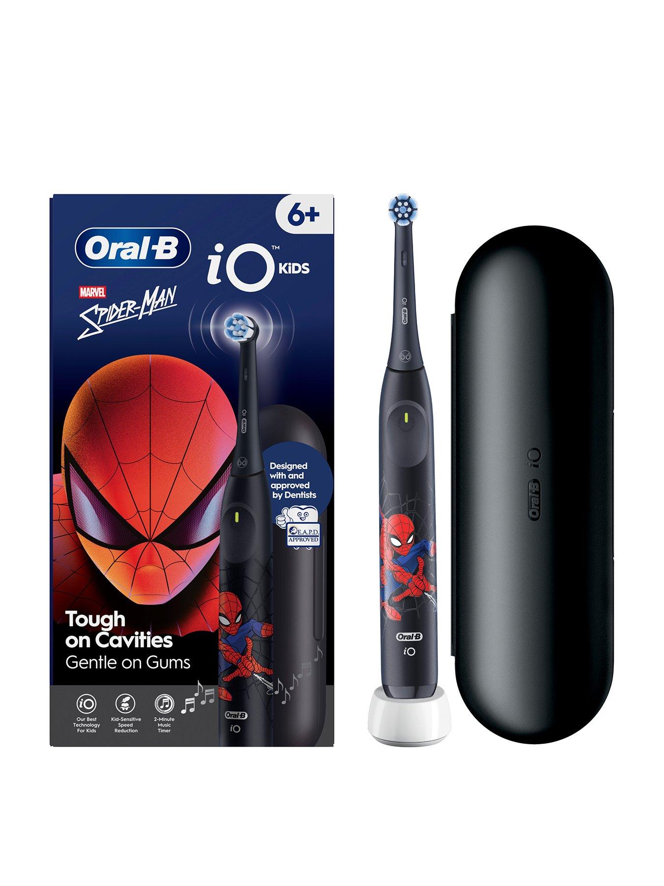 Oral-B iO Kids Marvel Spiderman Electric Toothbrush, 1 Toothbrush Head, 1 Travel Case