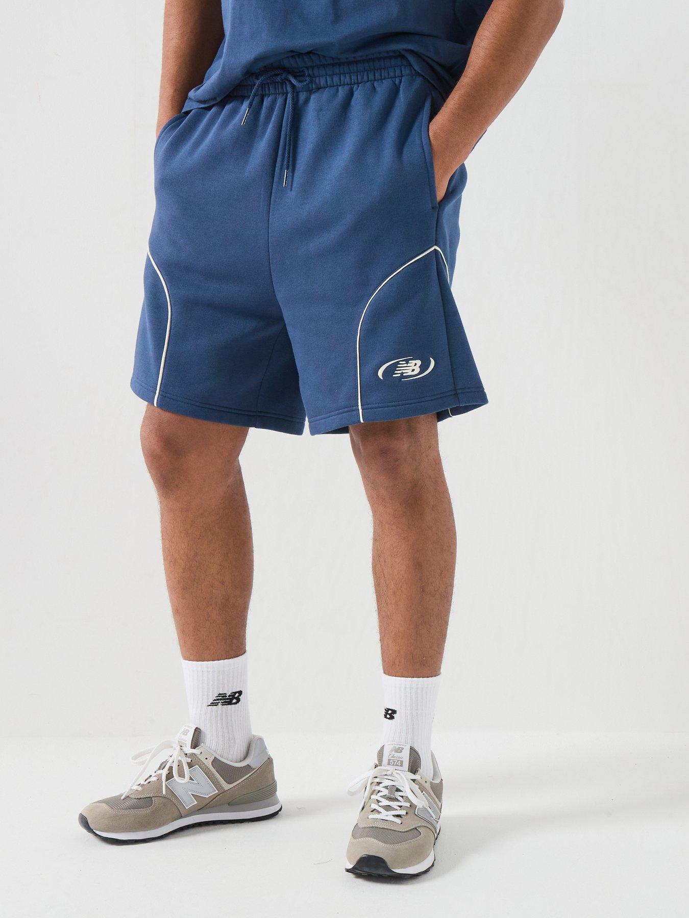 New Balance Mens Trackside Fleece Short - Navy
