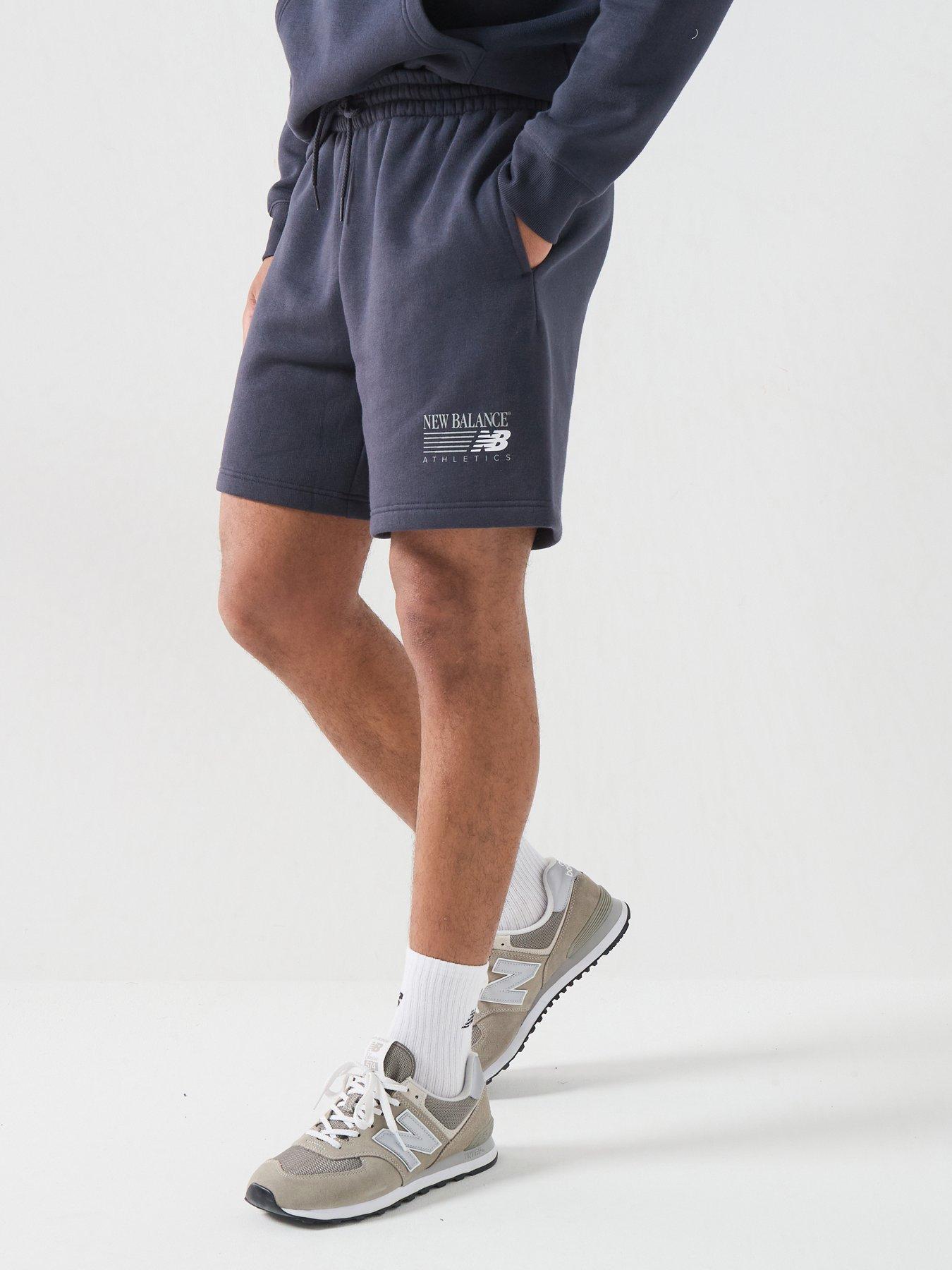 New Balance Mens Reimagined Graphic Fleece Short - Navy