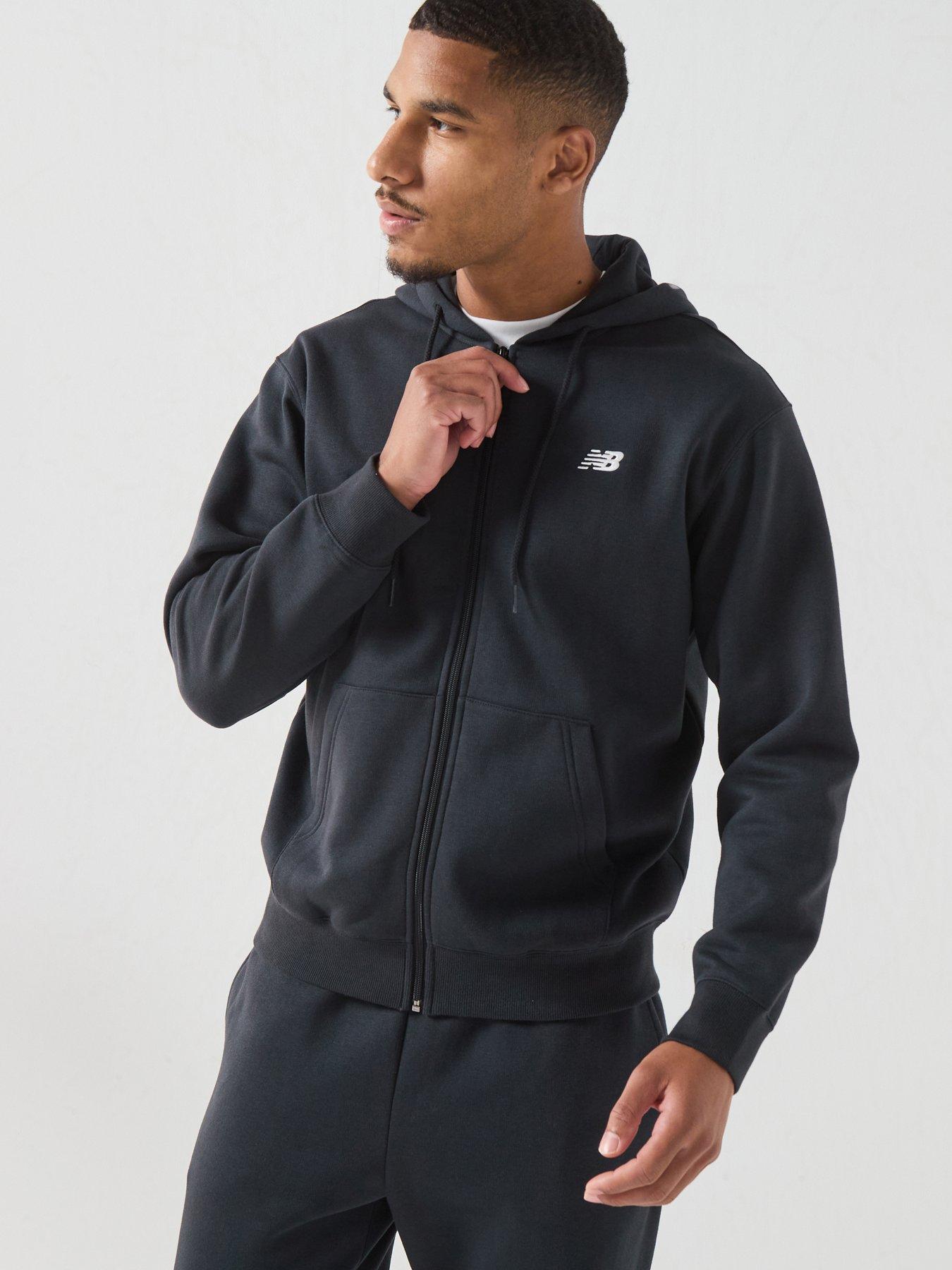 Image 1 of 6 of New Balance Mens Sport Essentials Logo Fleece Full Zip - Black
