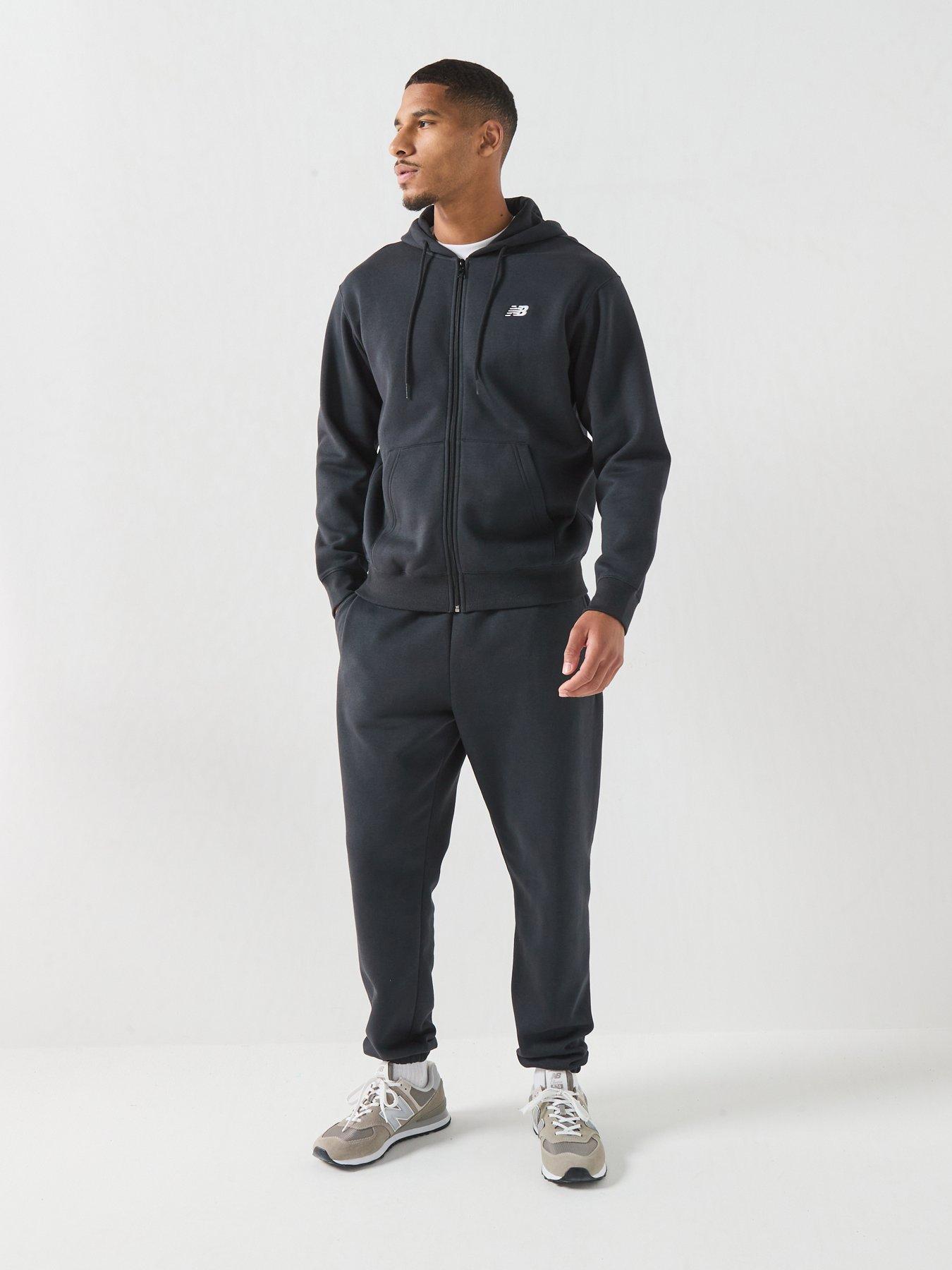 Image 3 of 6 of New Balance Mens Sport Essentials Logo Fleece Full Zip - Black