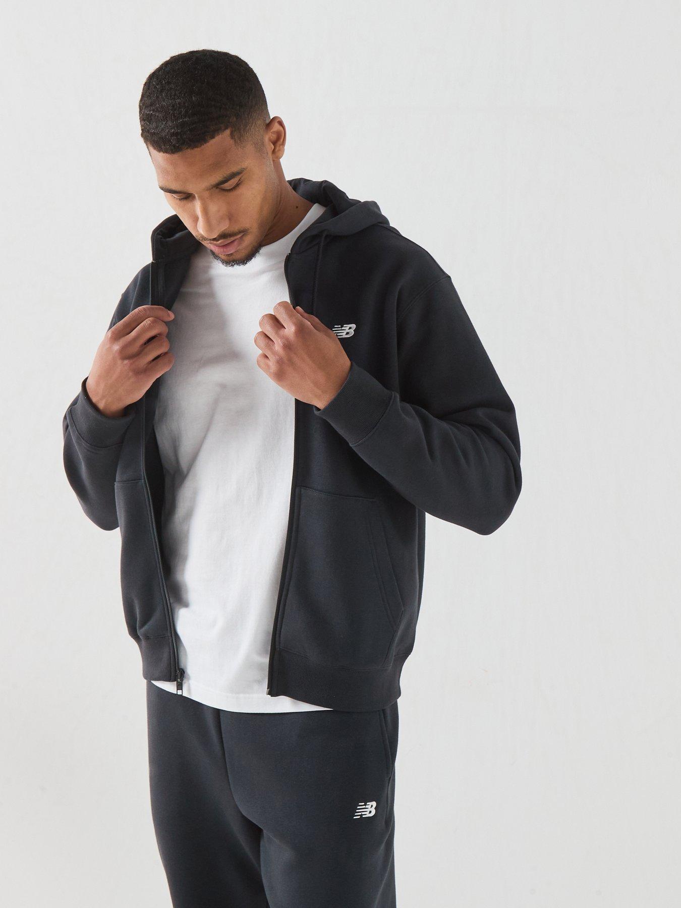 Image 5 of 6 of New Balance Mens Sport Essentials Logo Fleece Full Zip - Black