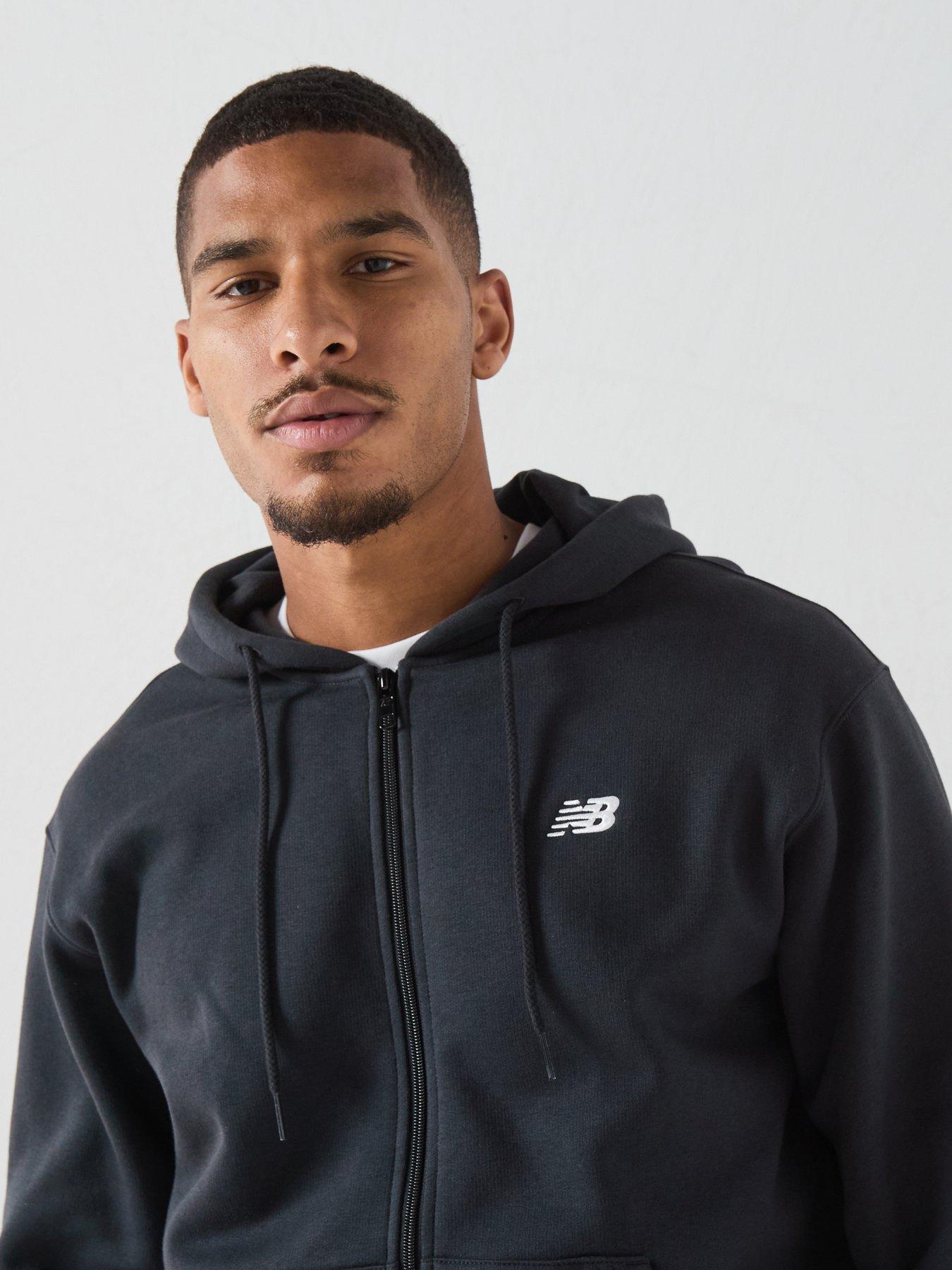 Image 6 of 6 of New Balance Mens Sport Essentials Logo Fleece Full Zip - Black