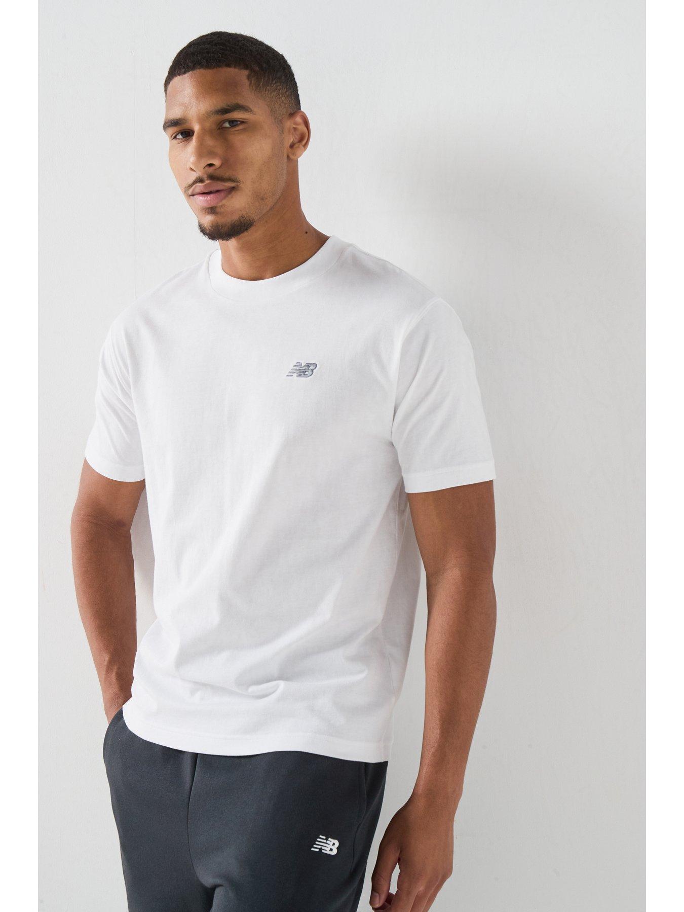 New Balance Mens Sport Essentials Cotton T-Shirt - White