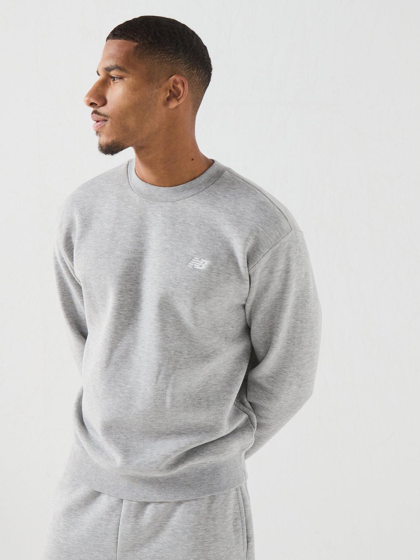 New Balance Mens Sport Essentials Fleece Crew Sweatshirt - Grey