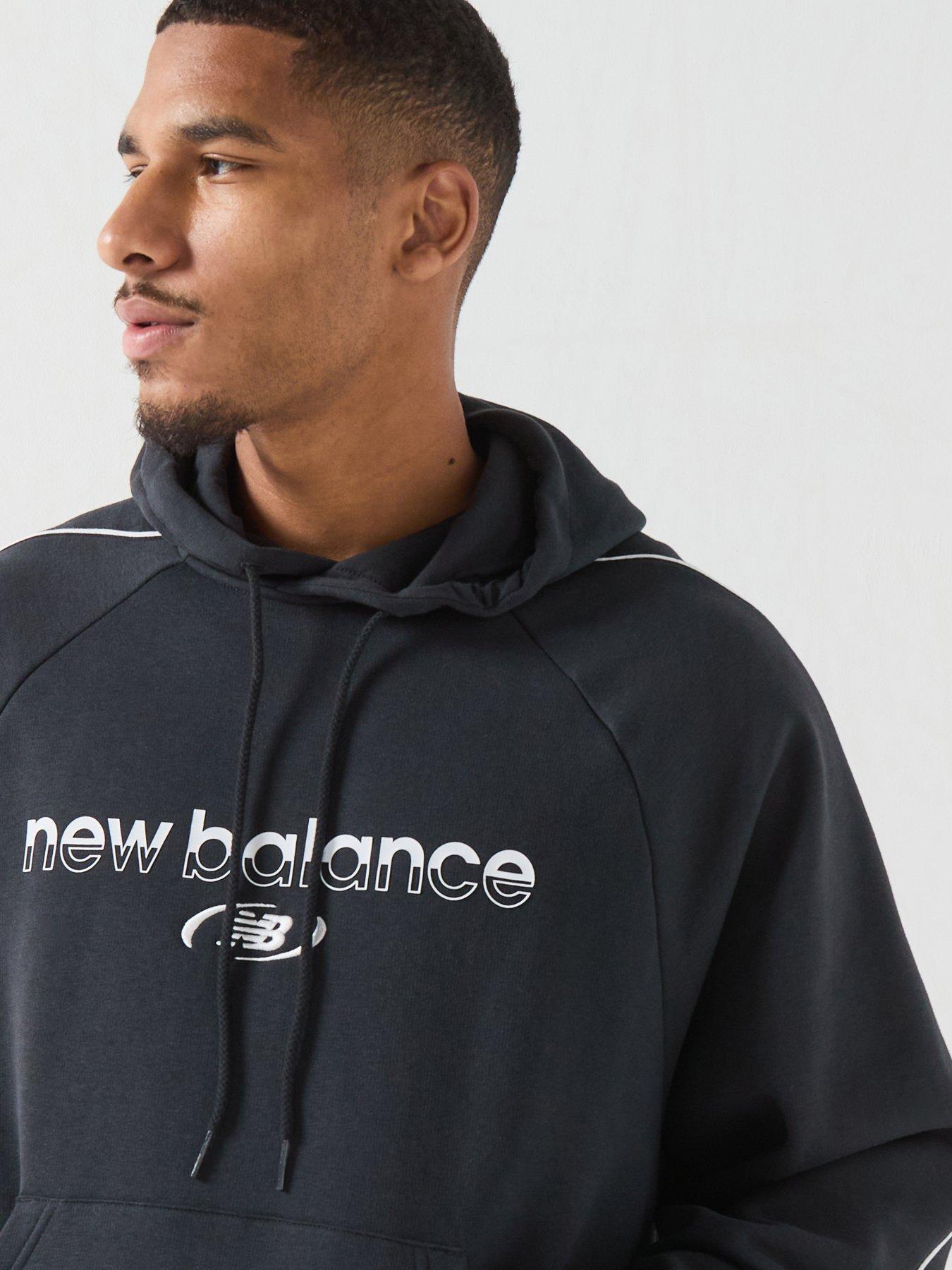 Image 4 of 6 of New Balance Mens Trackside Fleece Hoodie - Black