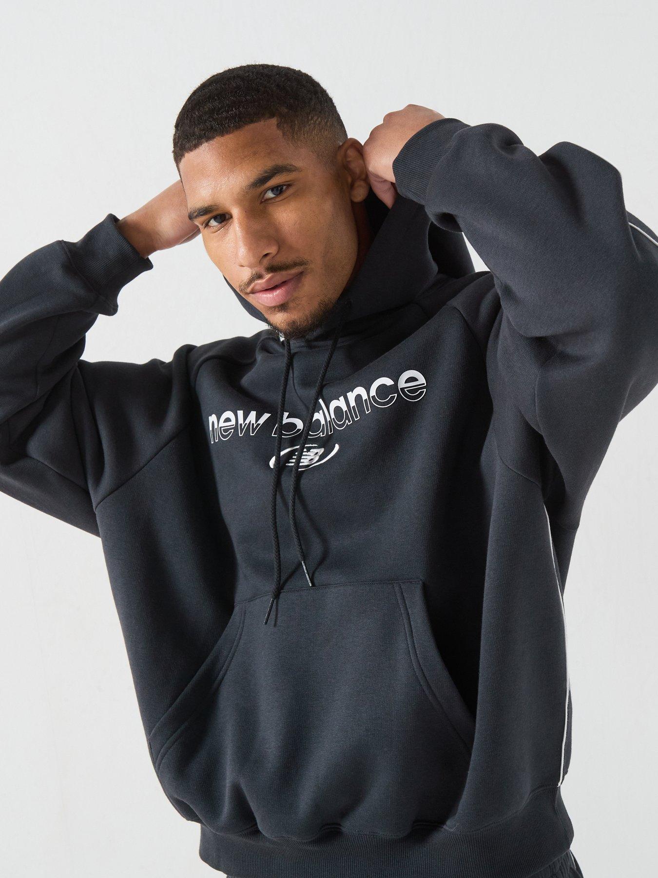 Image 6 of 6 of New Balance Mens Trackside Fleece Hoodie - Black