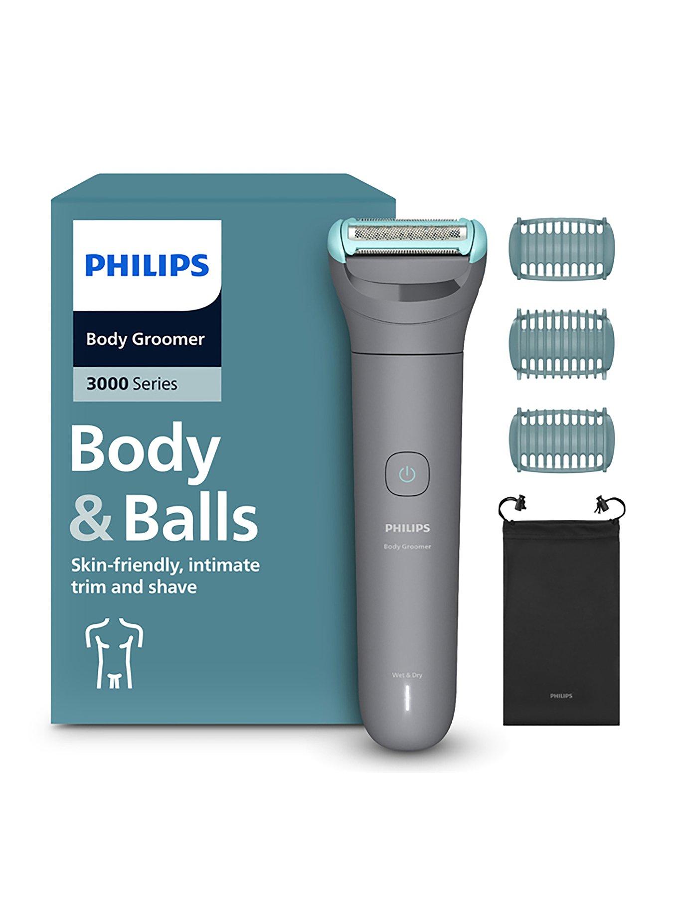 Philips Body Groomer 3000 Series - Triple Protect Shave System, Intimate Trim & Shave, Close and Smooth on Skin, 100% Showerproof, BG3485/15