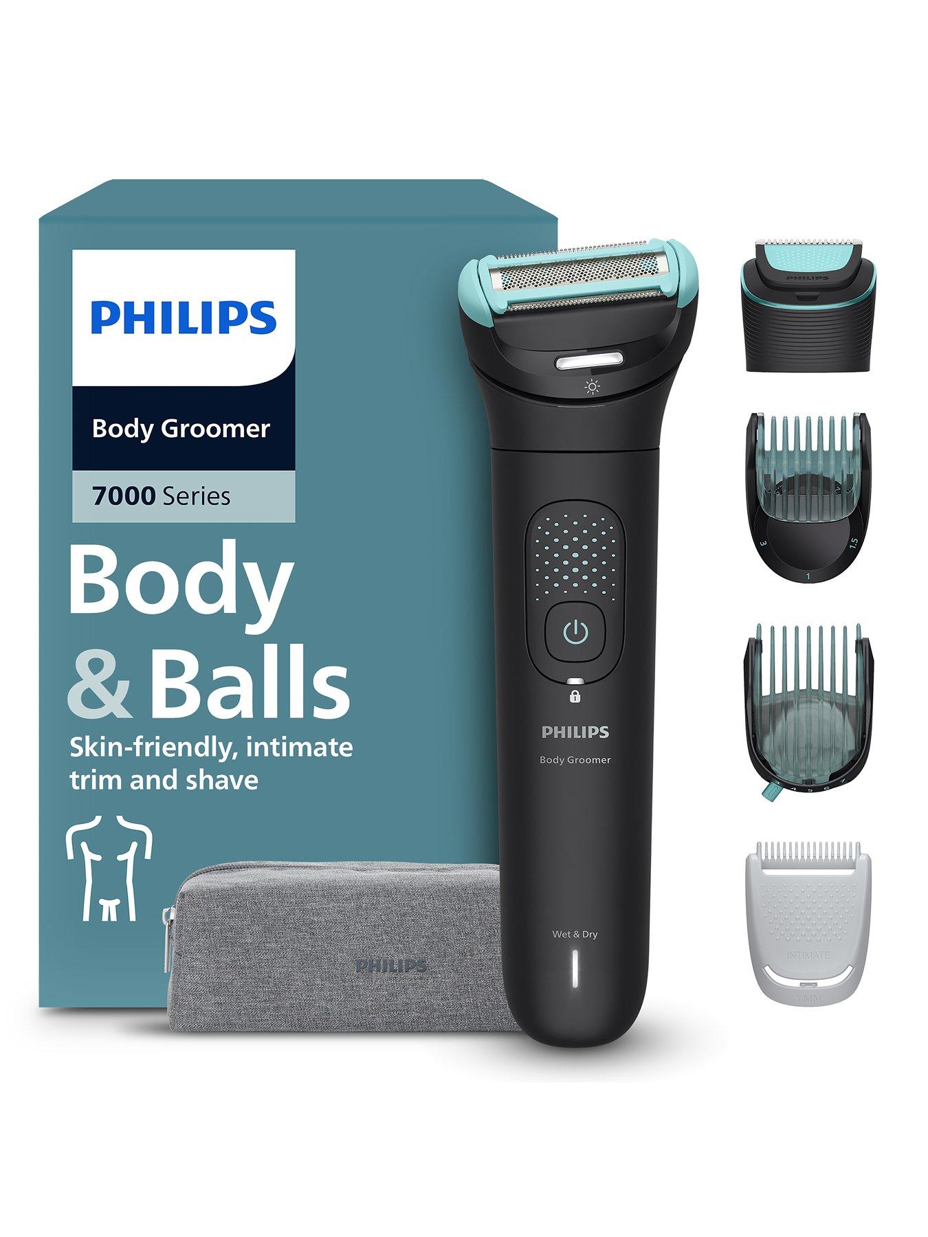  image of philips-body-groomer-7000-series-2d-flexing-head-triple-protect-shave-system-intimate-trim-shave-100-showerproof-bg747015