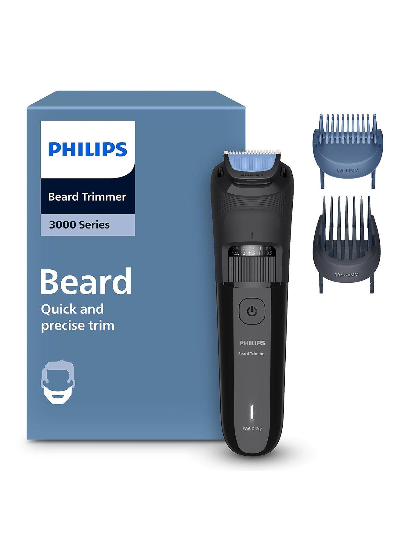 Philips Beard Trimmer 3000 Series - Self-sharpening Blades with Round Tips, 40 Lock-in Settings, Lift & Trim Comb, 100% Waterproof, BT3620/15