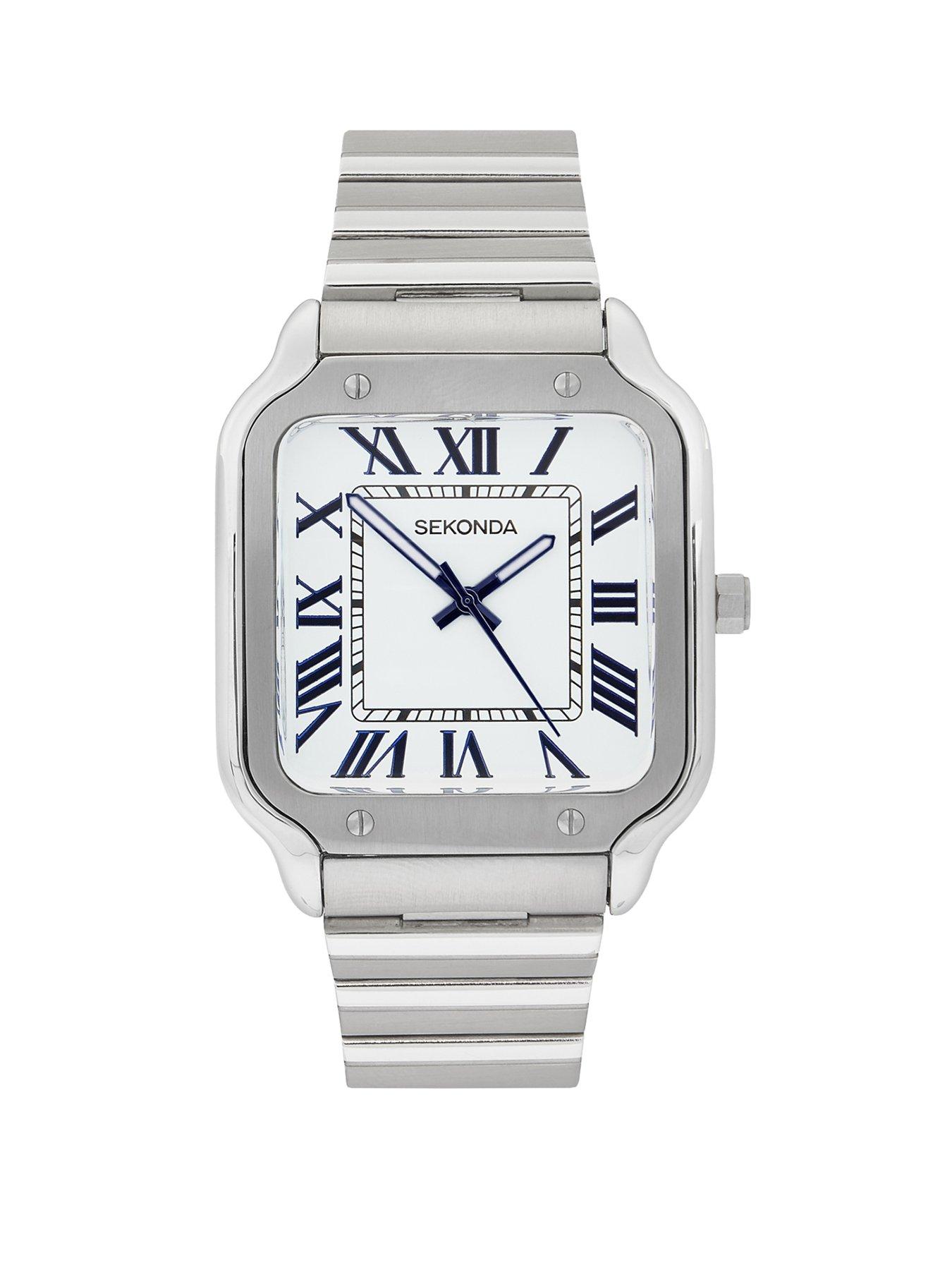 Sekonda Mens Rene Silver Stainless Steel Strap with White Dial Analogue Watch