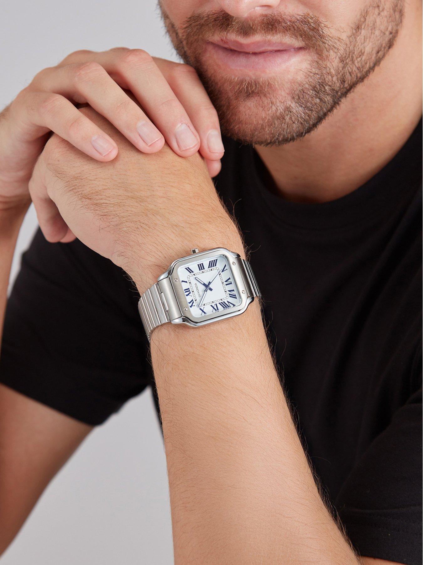 Image 2 of 6 of Sekonda Mens Rene Silver Stainless Steel Strap with White Dial Analogue Watch
