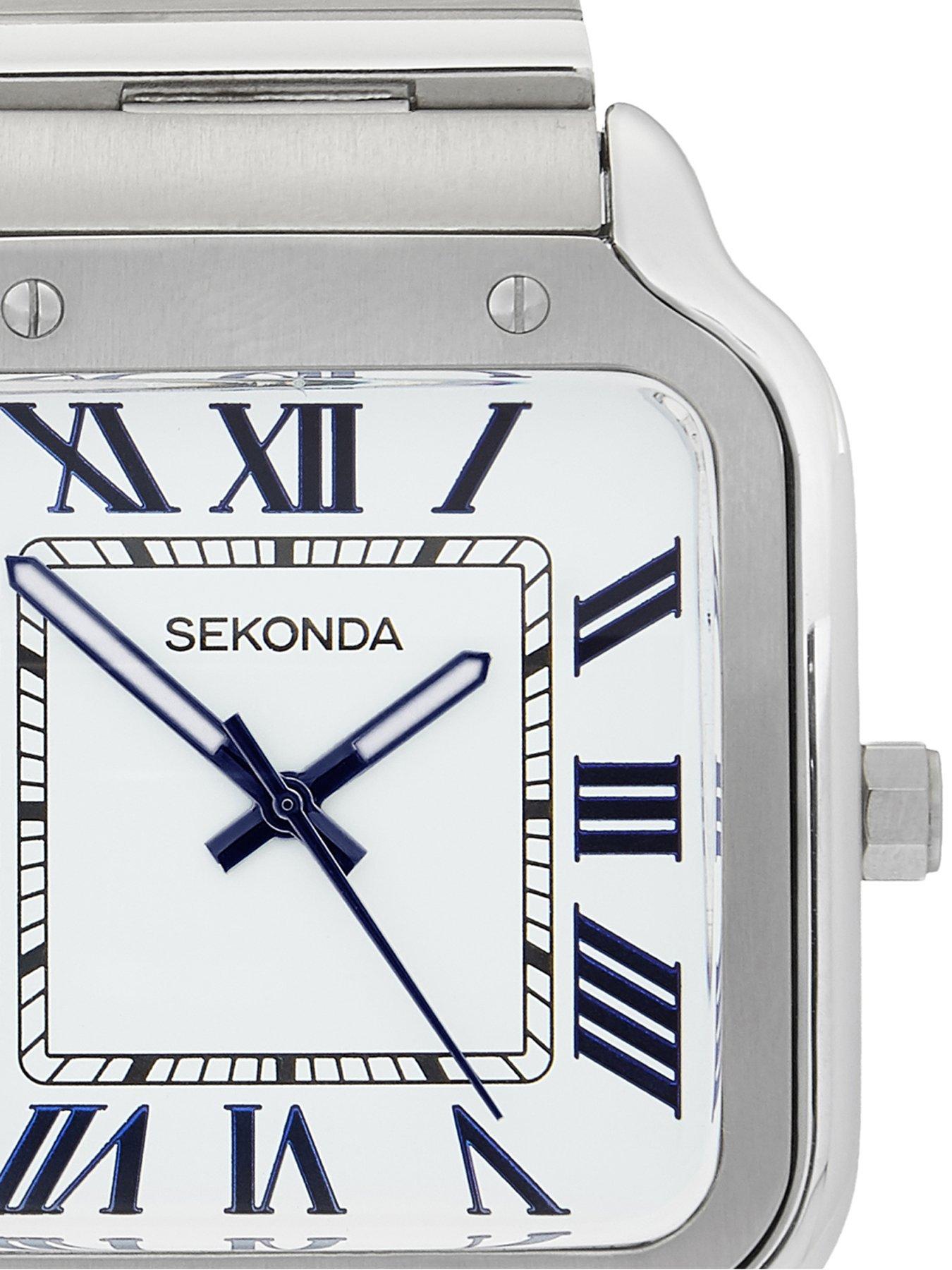 Image 3 of 6 of Sekonda Mens Rene Silver Stainless Steel Strap with White Dial Analogue Watch