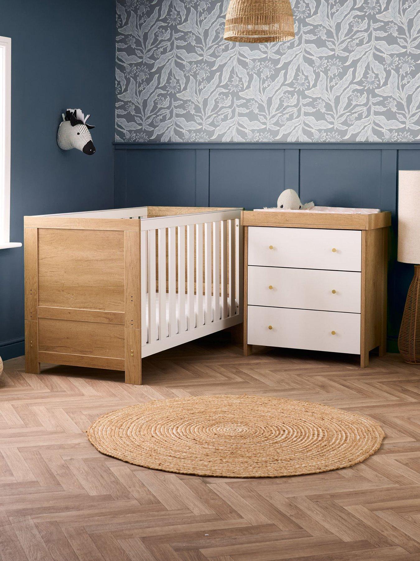 Image 1 of 7 of Obaby Nika 2 piece Room Set - Oak & White