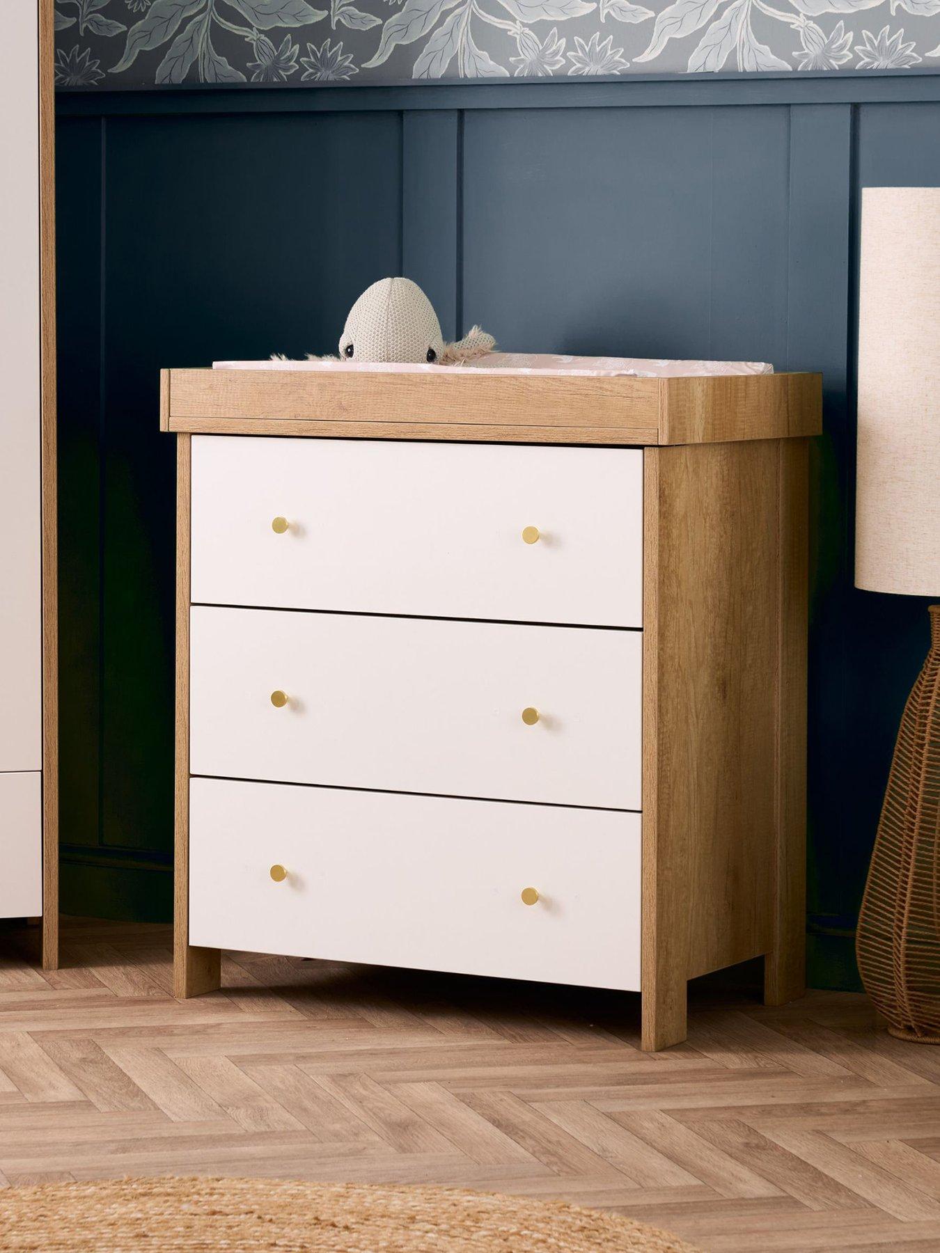 Image 1 of 7 of Obaby Nika Changing Unit - Oak &amp; White