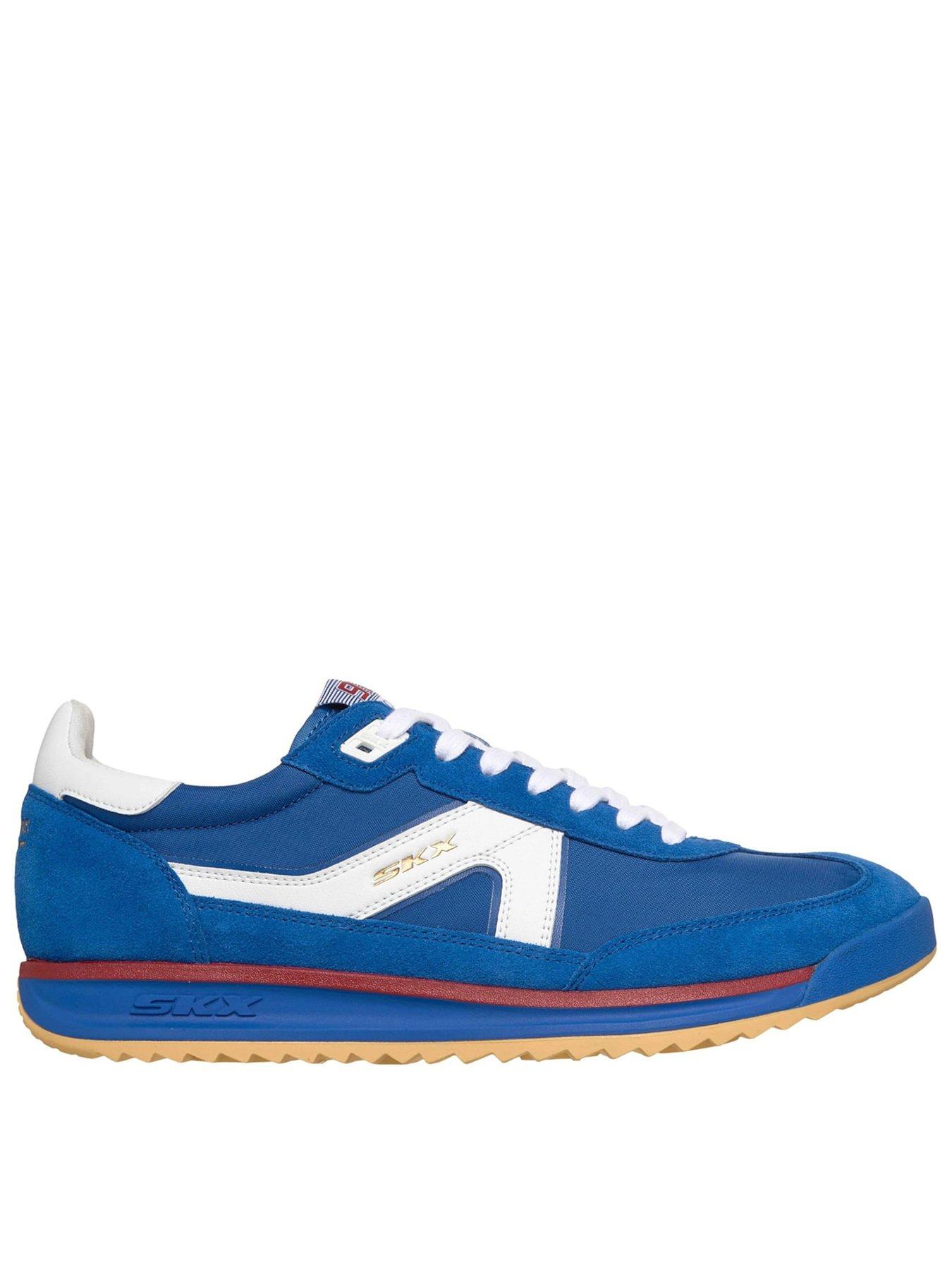 front image of skechers-92-spective-trainer-blue