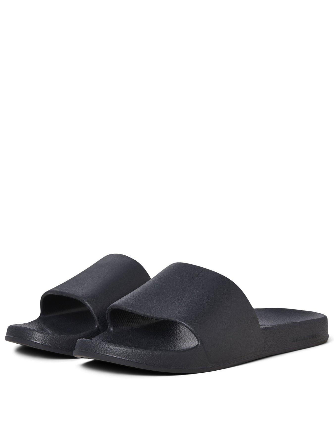 Image 1 of 5 of Jack & Jones Moulded Slider - Black