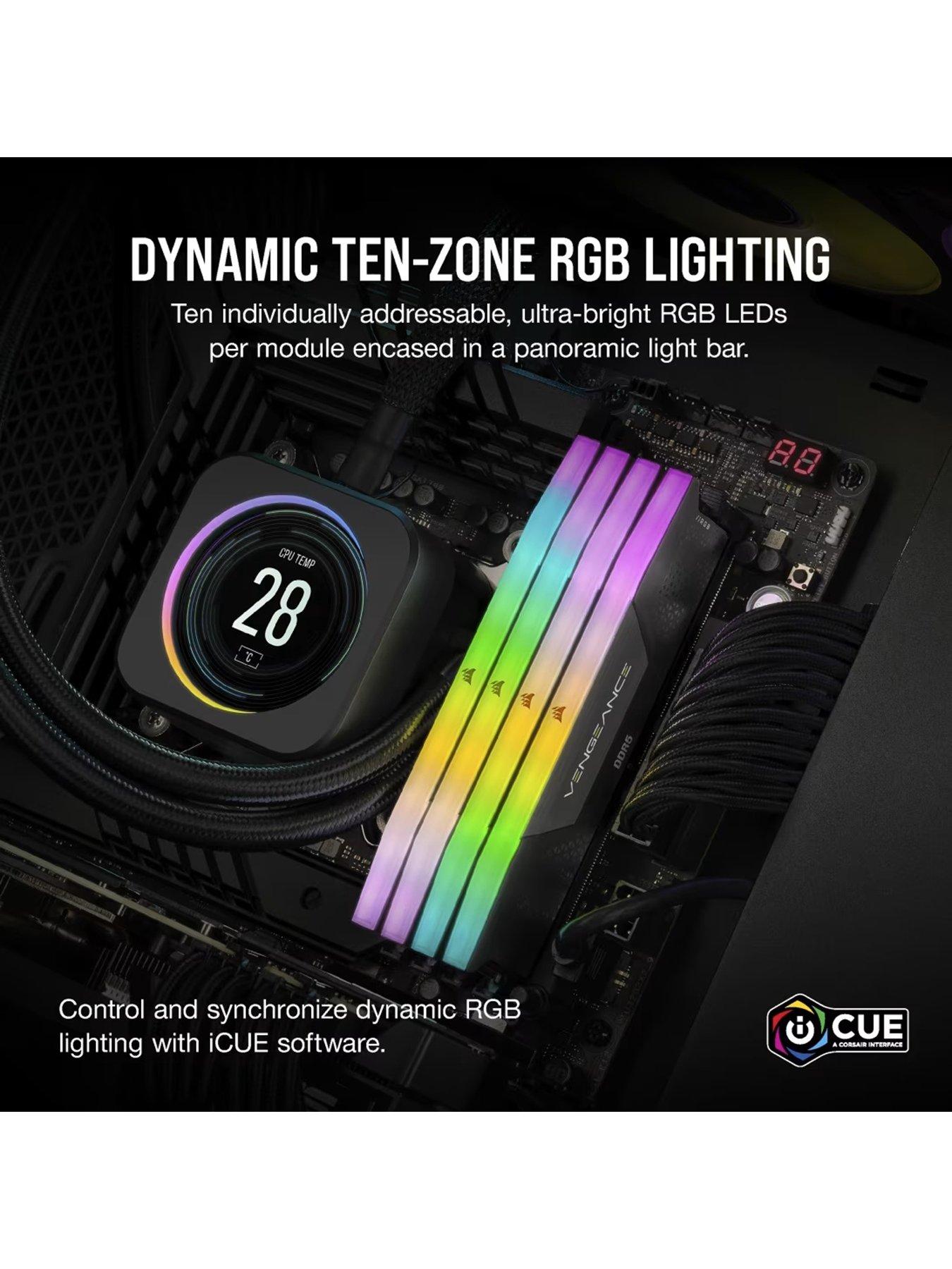  image of corsair-vengeance-rgb-32gb-ddr5-dram-6000mhz-memory-kit-dk-black