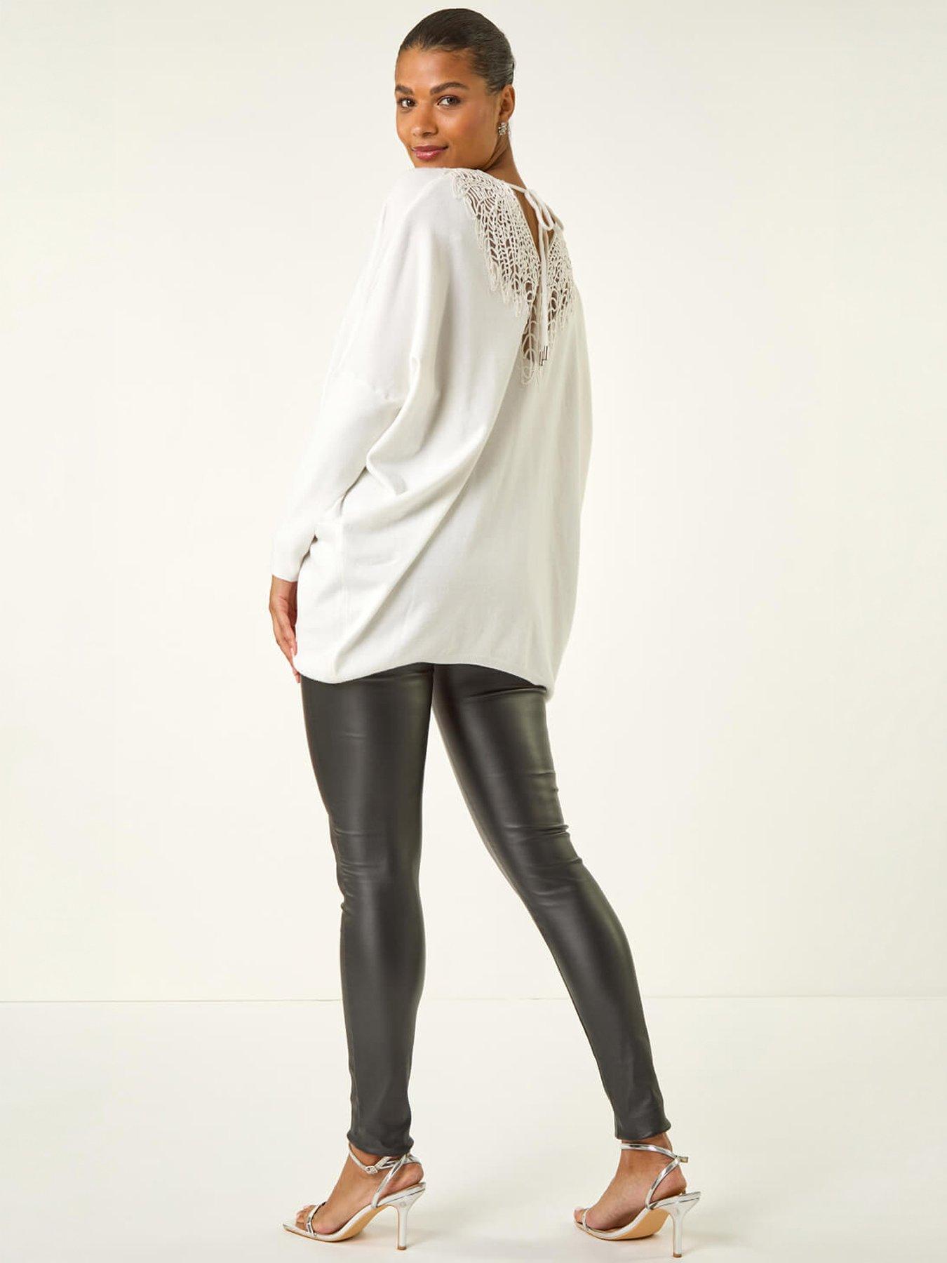 Image 2 of 5 of Roman Lace Back V-Neck Jumper