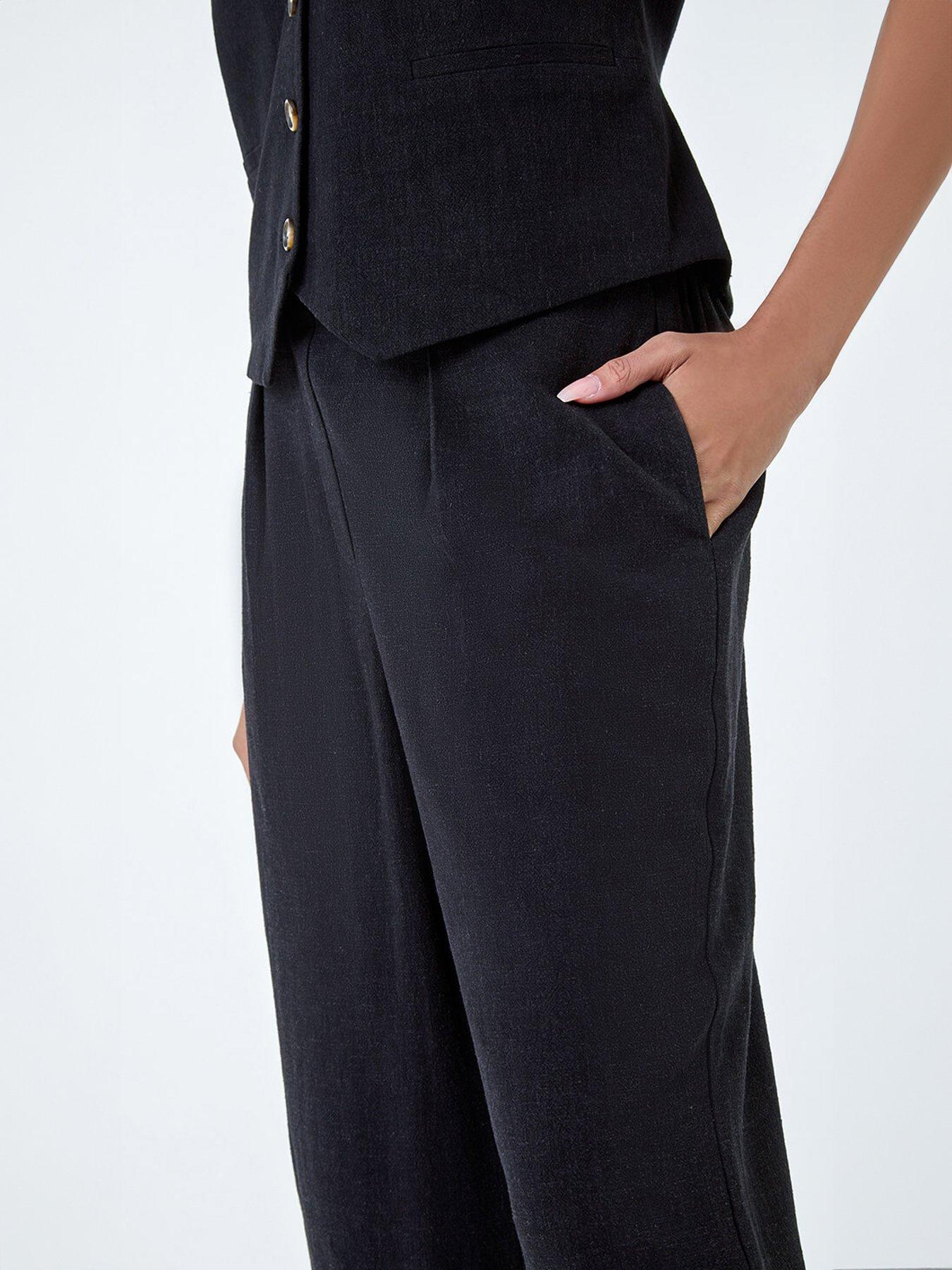 Image 5 of 5 of Roman Linen Mix Wide Leg Trousers