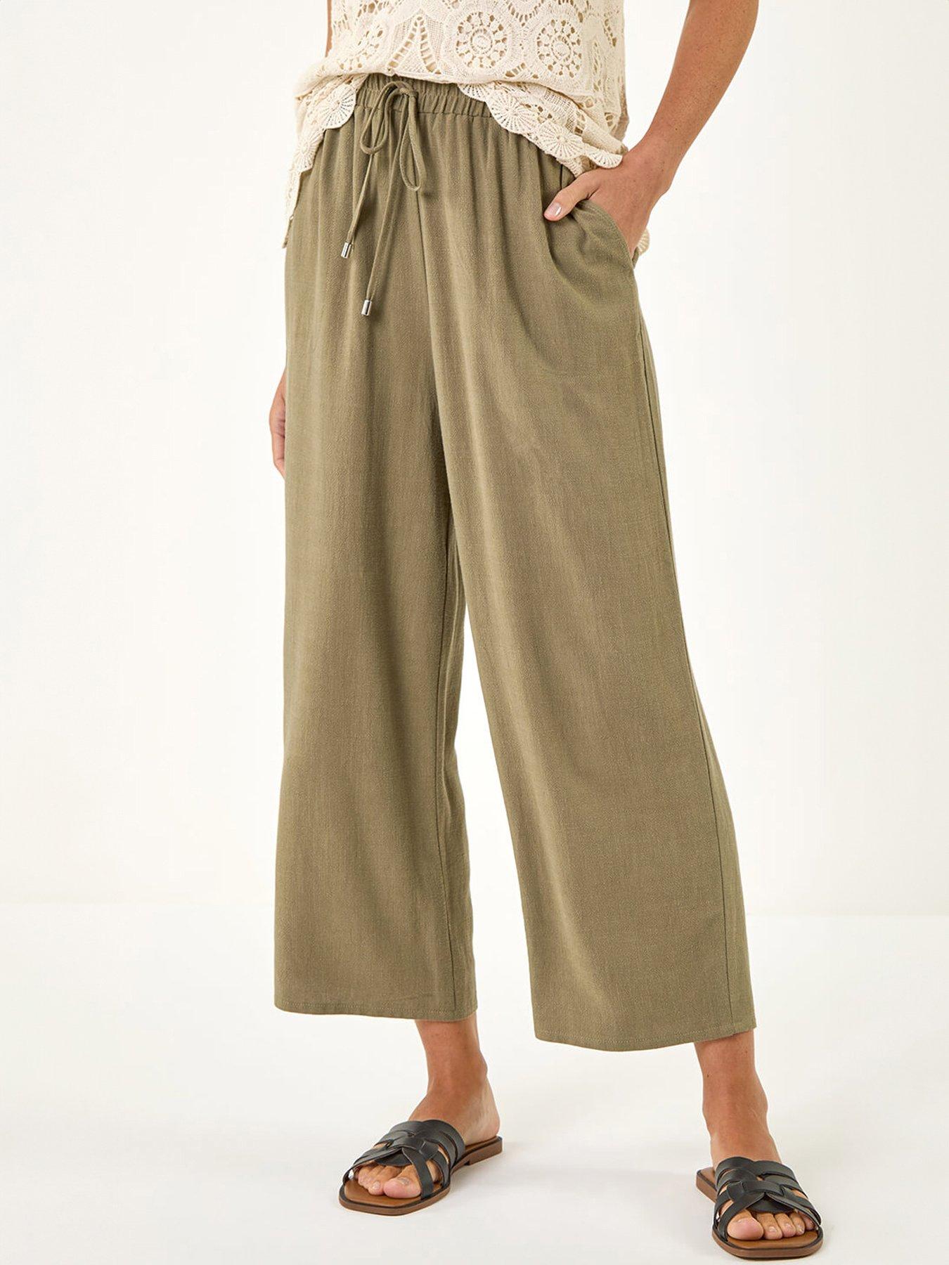 Roman Cropped Linen Trouser