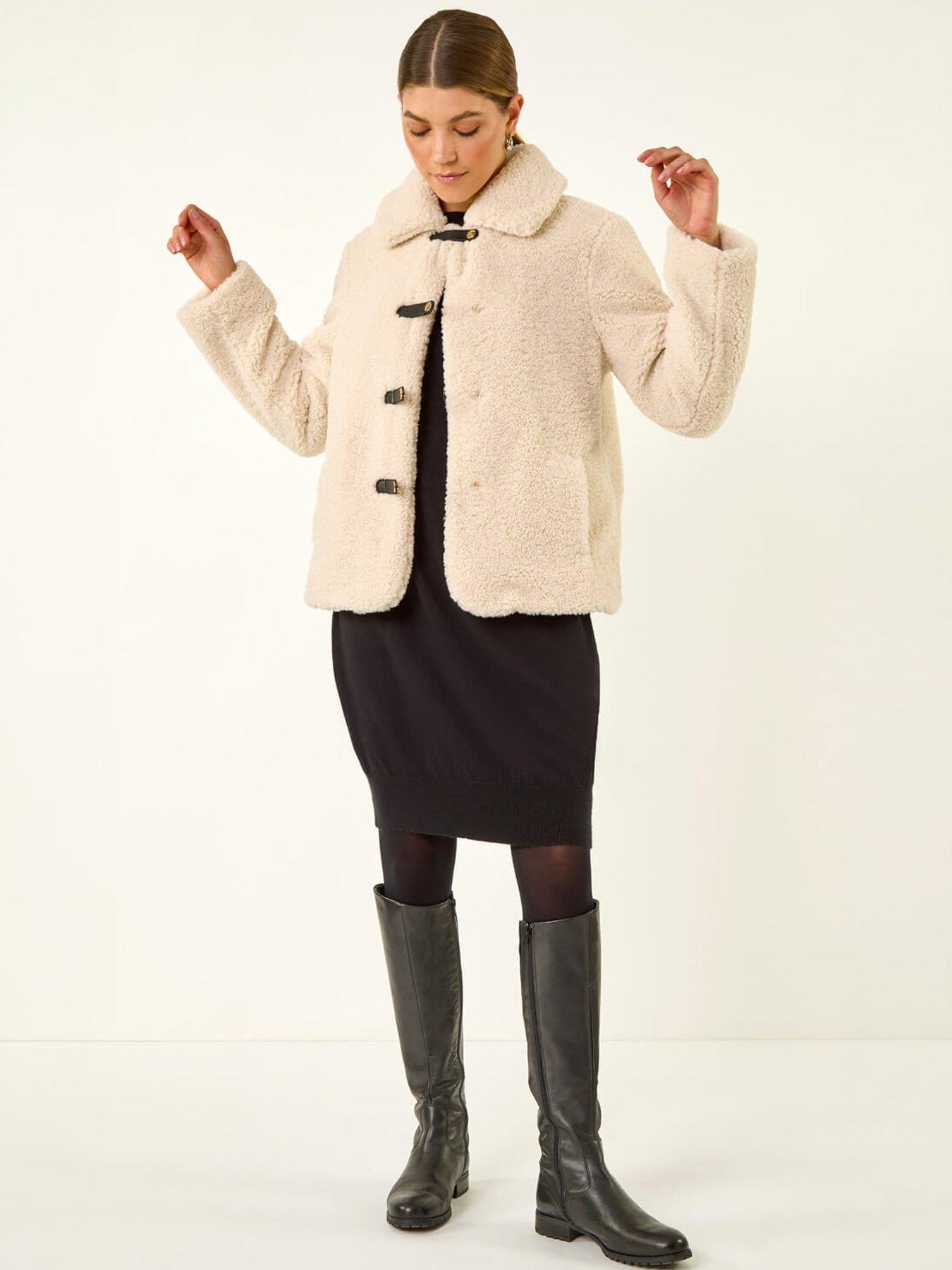 Image 3 of 5 of Roman Textured Borg Collared Jacket