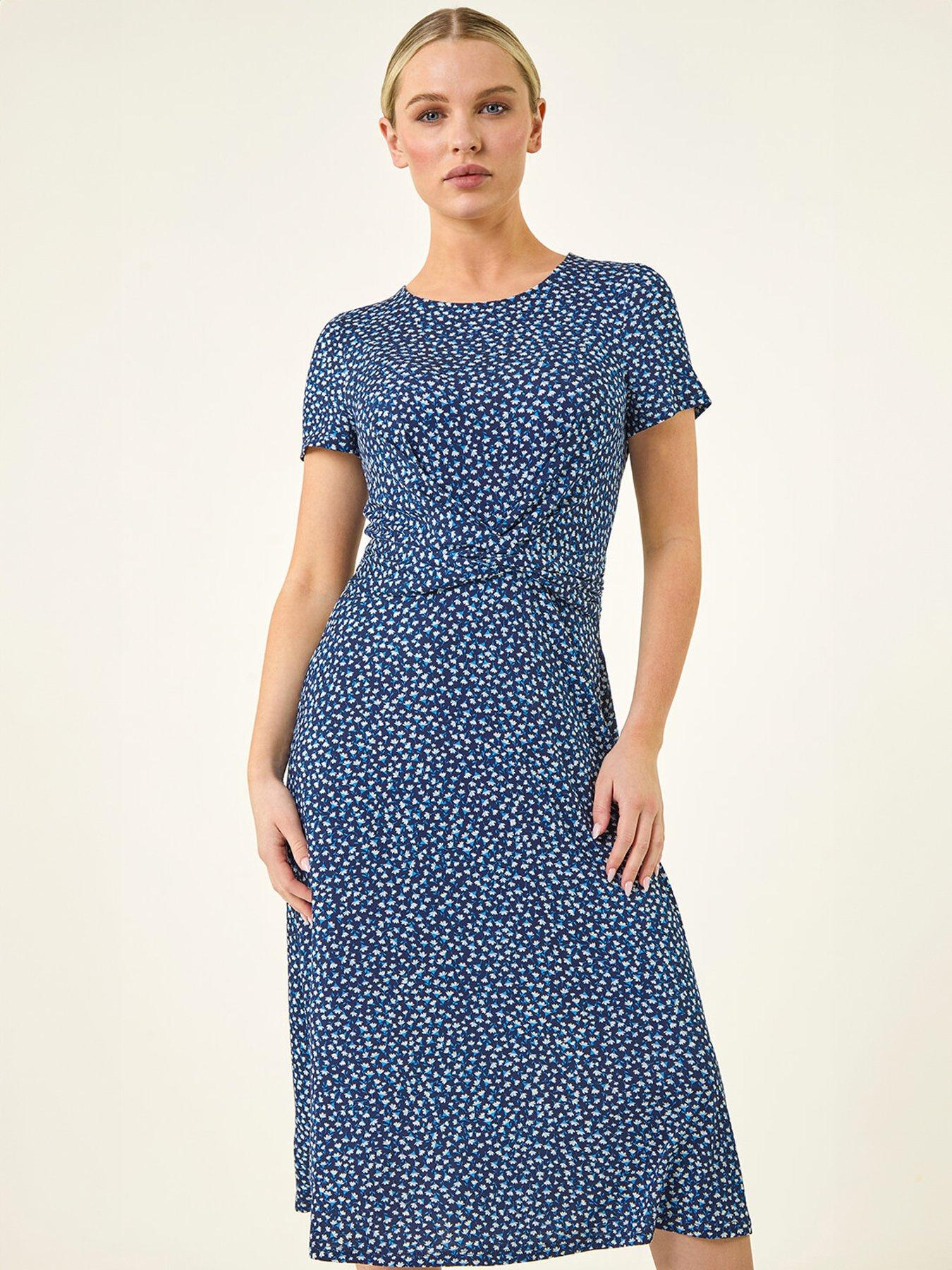 Image 3 of 5 of Roman Petite Twist Front Stretch Dress