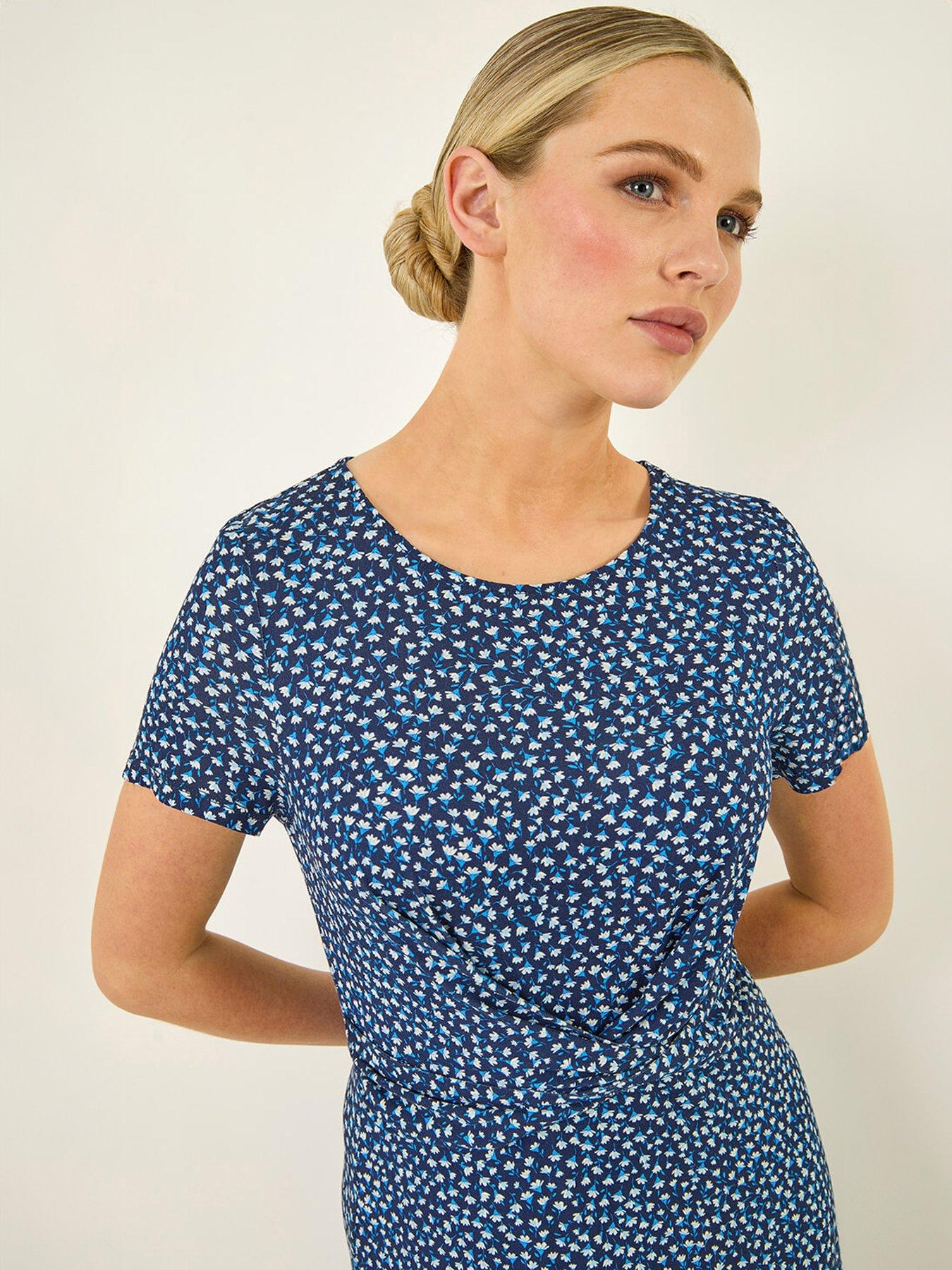 Image 4 of 5 of Roman Petite Twist Front Stretch Dress