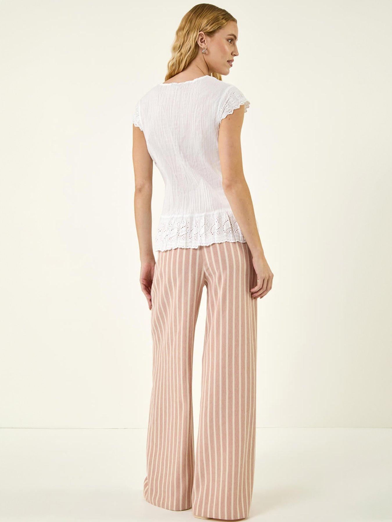 image of roman-cotton-broderie-hem-blouse